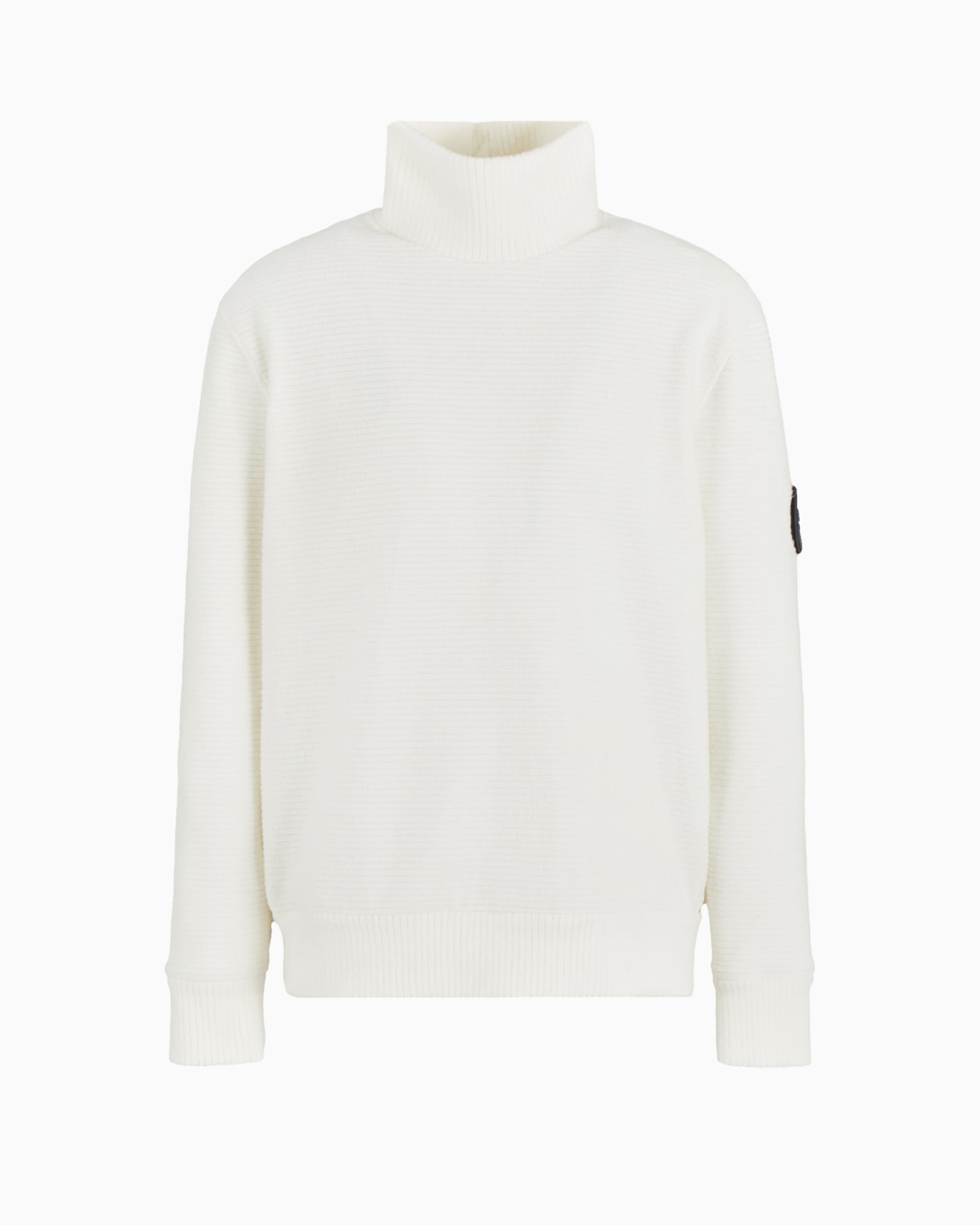 Giorgio Armani Neve ribbed cotton and cashmere mock-neck jumper Slide 0