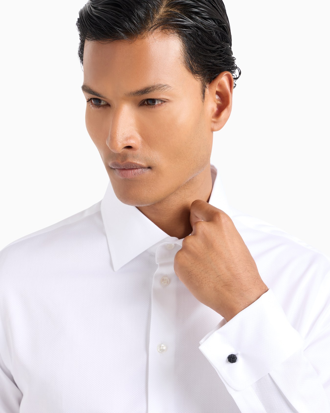 Chemise coupe classique en coton micro-armuré Diapositive 4