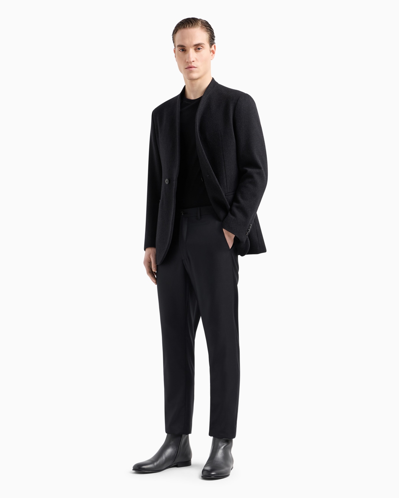 Upton line single-breasted jacket in virgin wool Slide 3