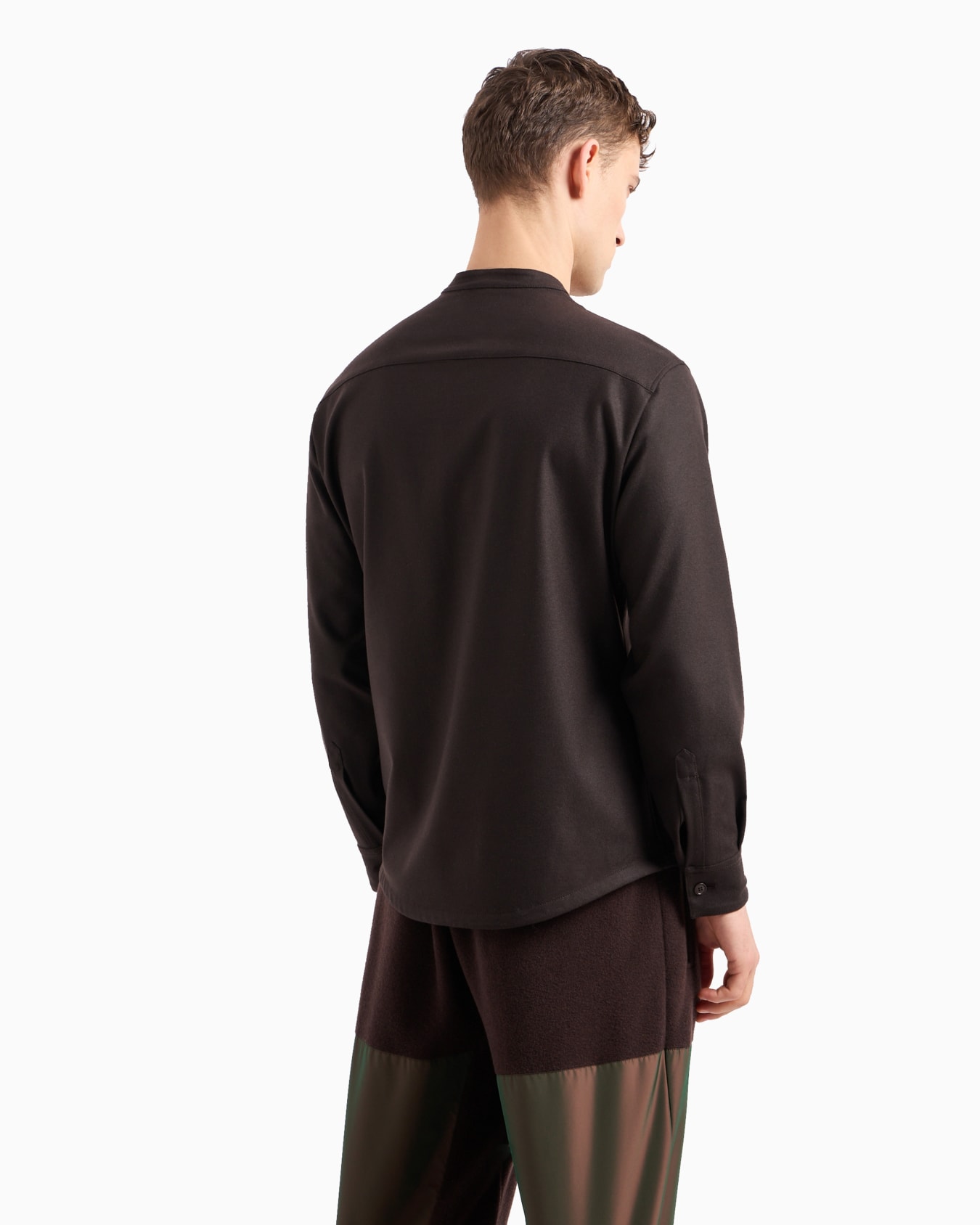 Giacca camicia con zip in drap di cashmere Slide 3