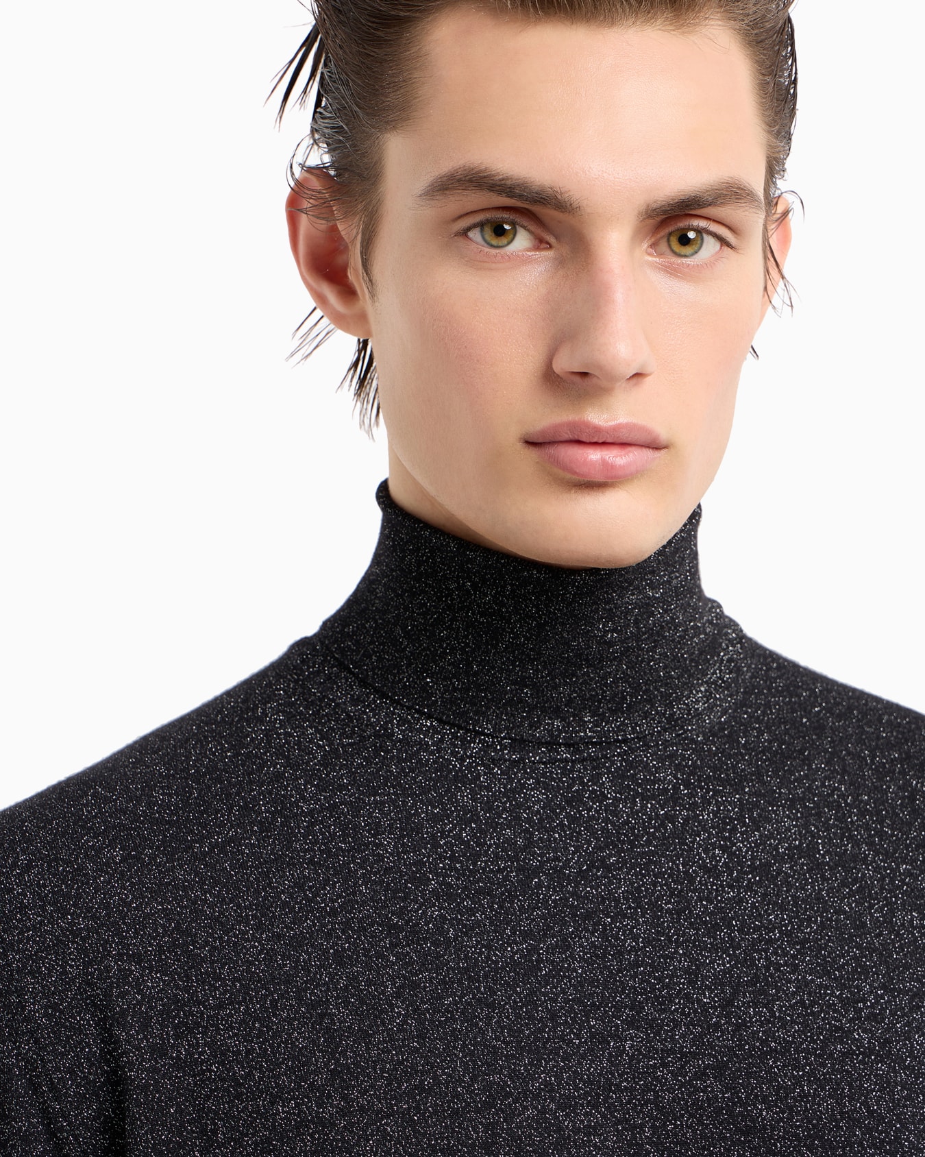 Giorgio’s rollneck jumper in cashmere, silk and lurex Slide 5