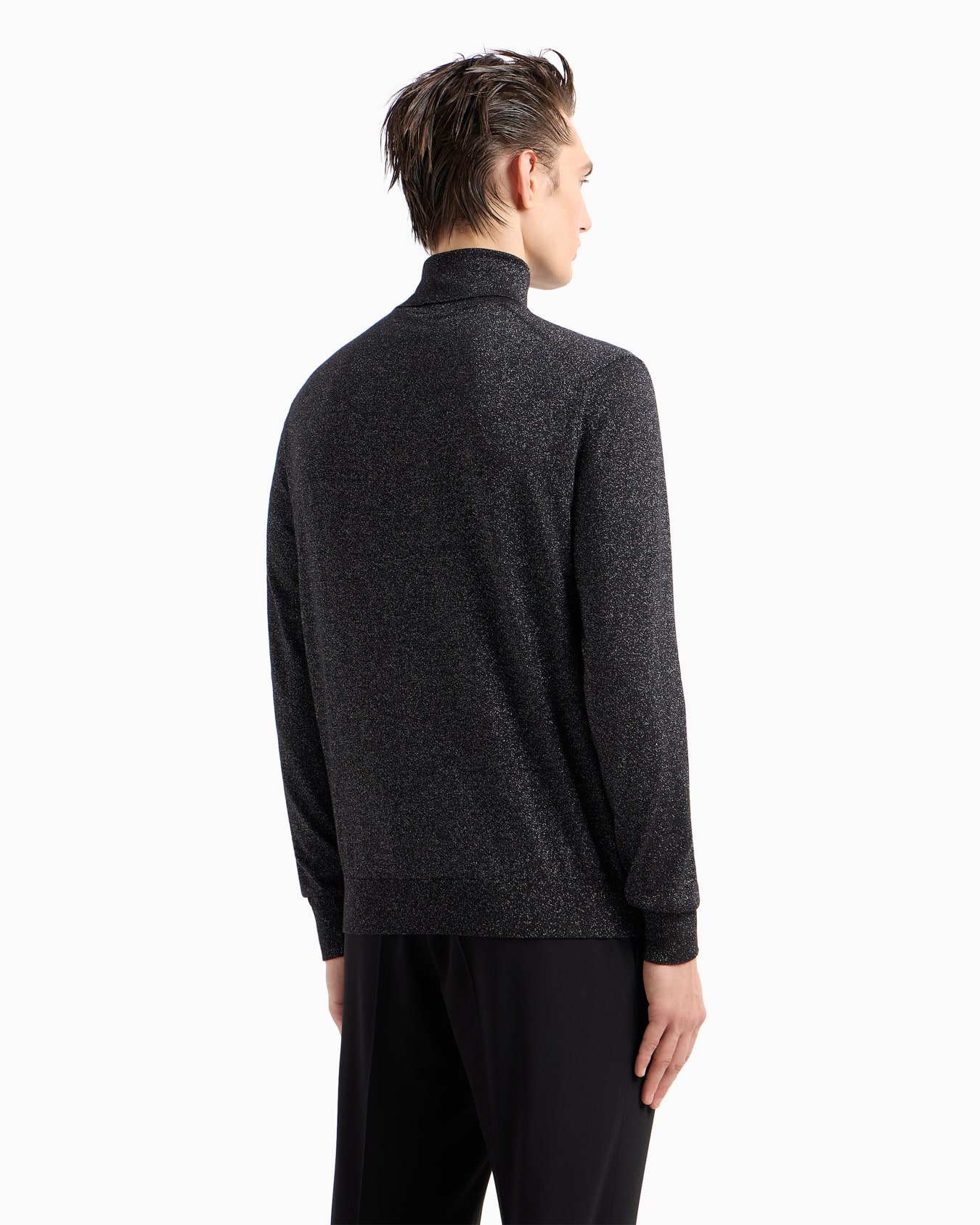 Giorgio’s rollneck jumper in cashmere, silk and lurex Slide 3