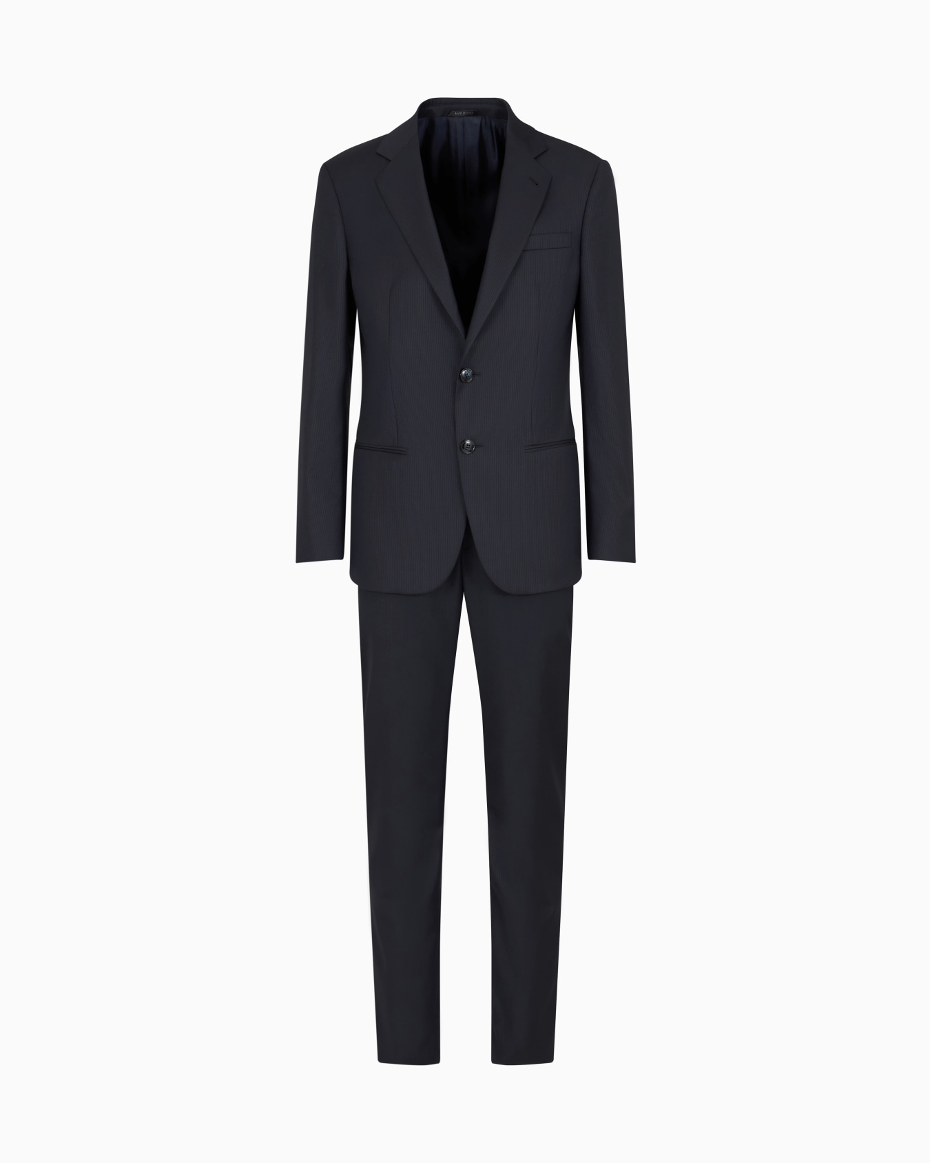 Soho line single-breasted suit in a virgin wool canneté-effect jacquard weave Slide 0