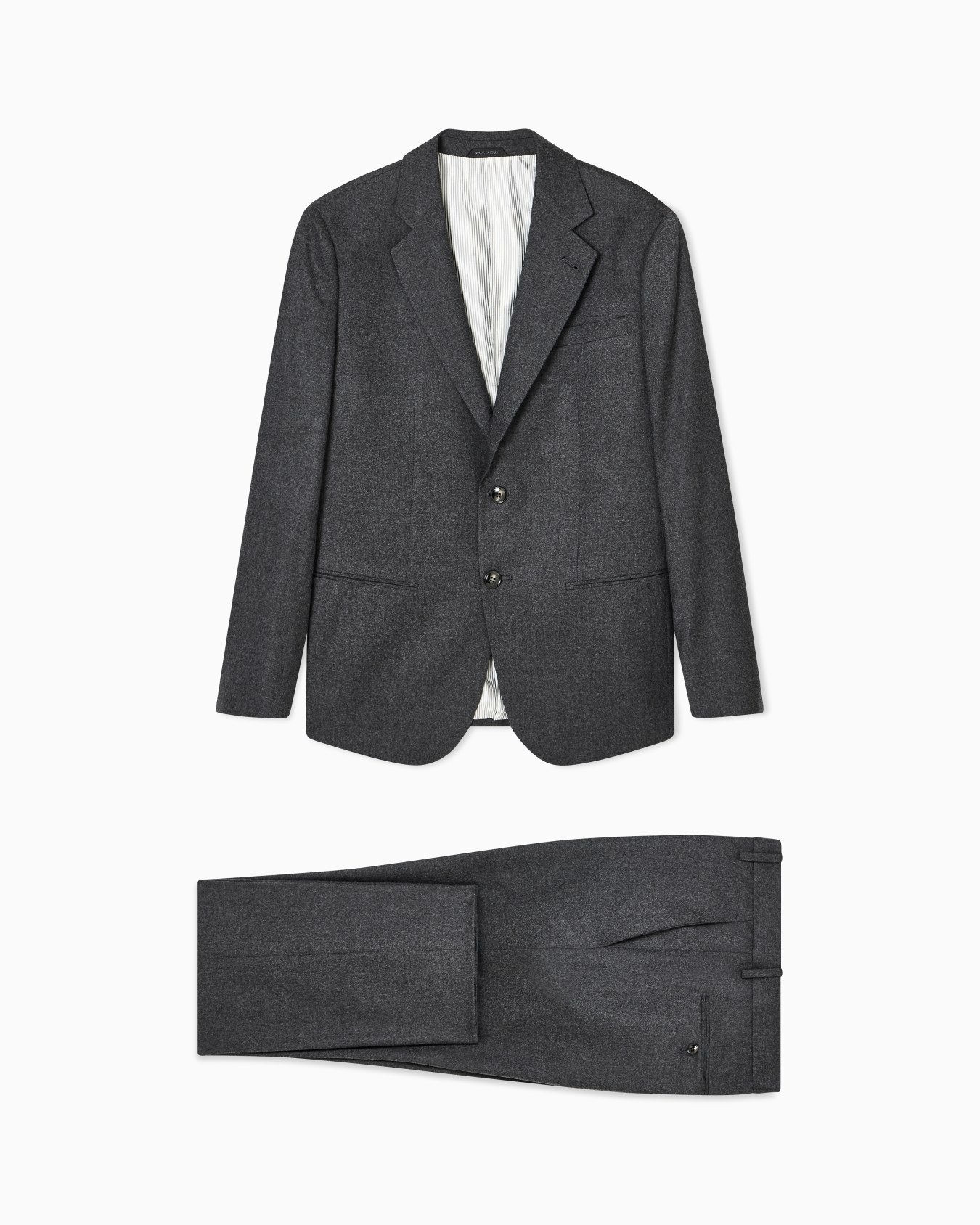 Soho Line single-breasted suit in lightweight wool flannel Slide 0