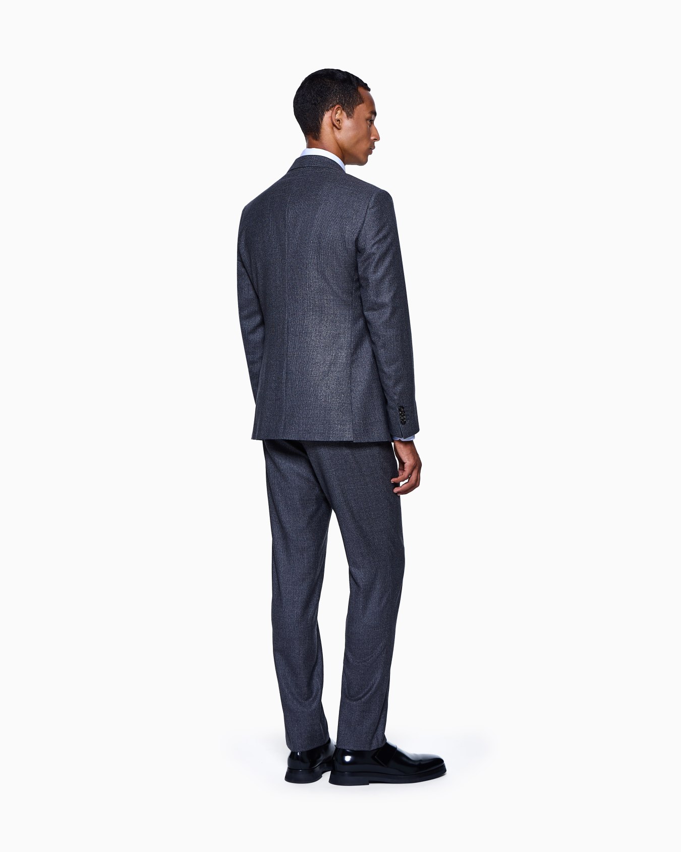 Soho Line single-breasted suit in virgin wool with a houndstooth motif Slide 2
