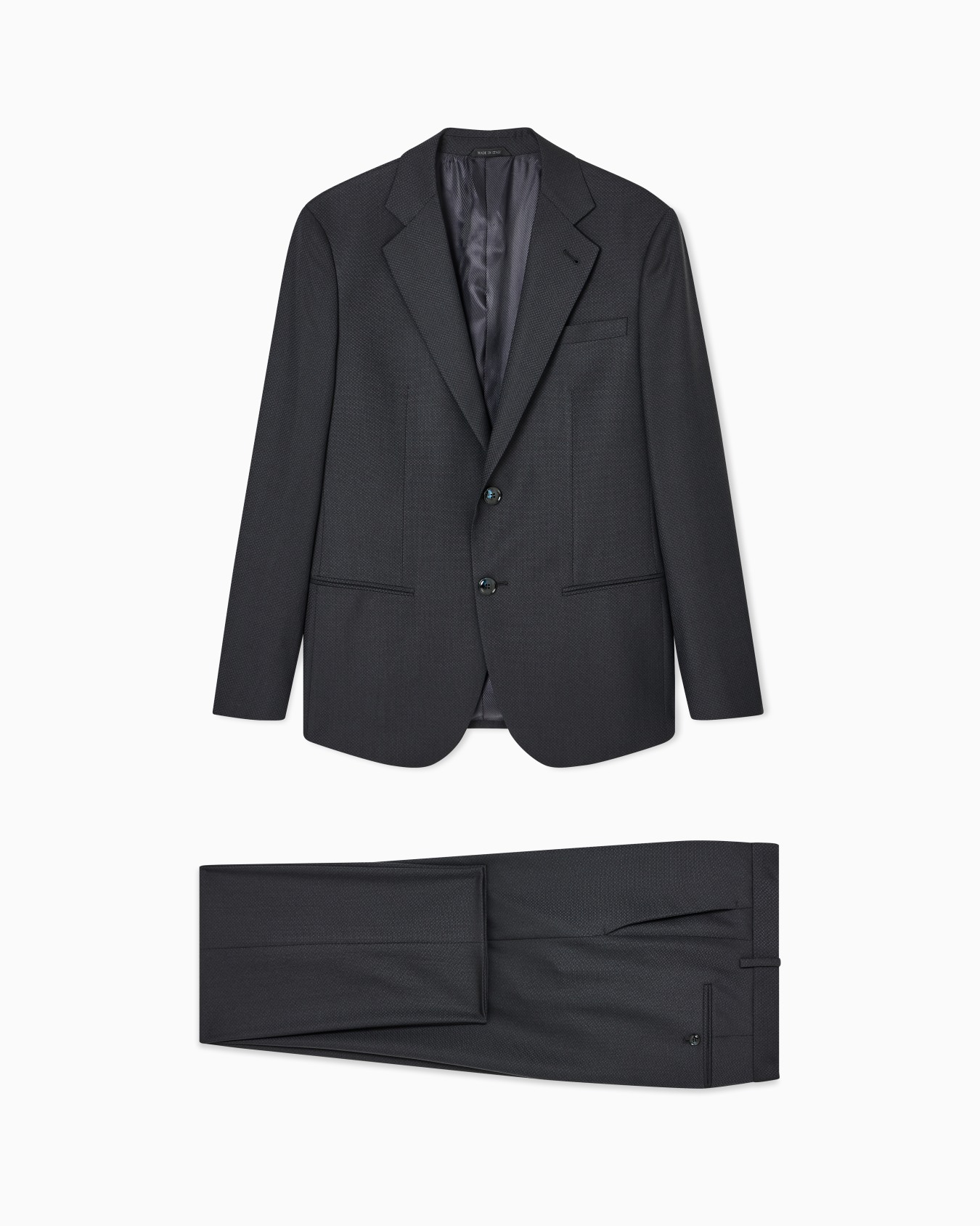 Single-breasted Soho Line suit in micro-textured virgin wool Slide 0