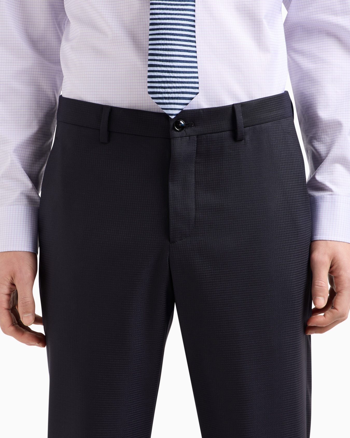 Soho Line single-breasted suit in micro-gingham wool Slide 4