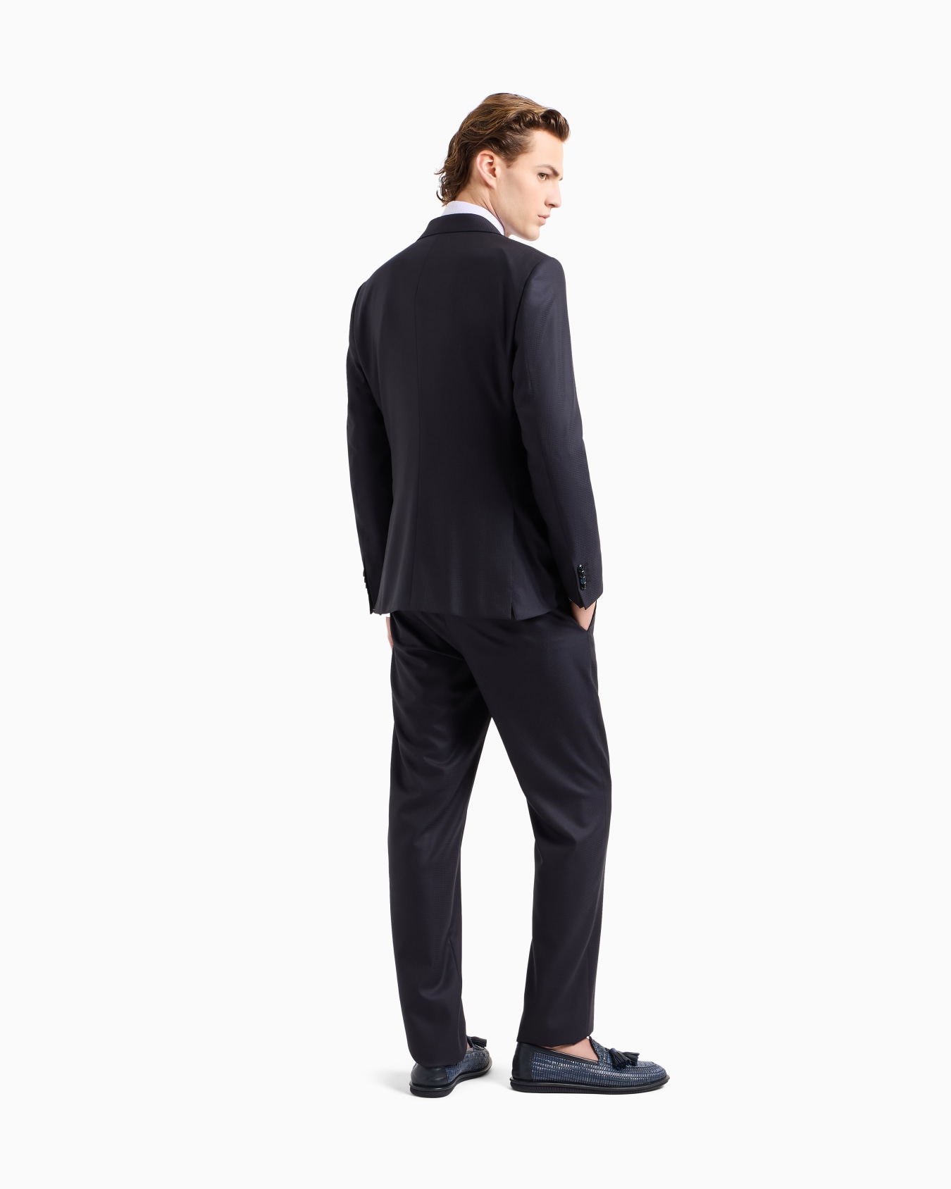 Soho Line single-breasted suit in micro-gingham wool Slide 2