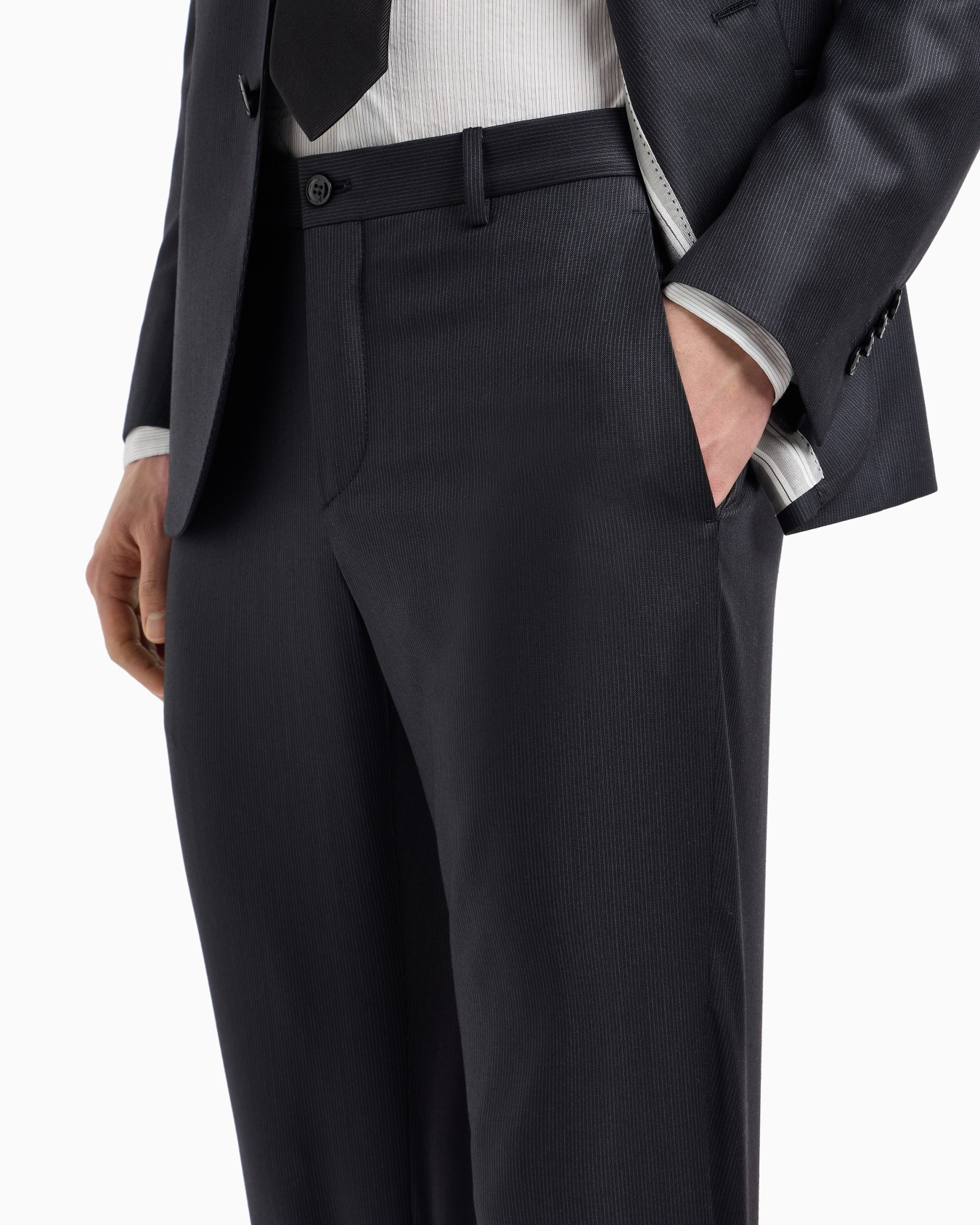Soho Line, single-breasted, micro-pinstriped wool suit Slide 4