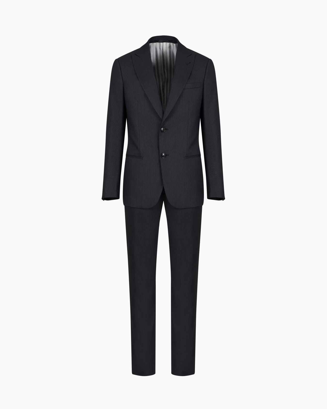 Soho Line, single-breasted, micro-pinstriped wool suit Slide 0
