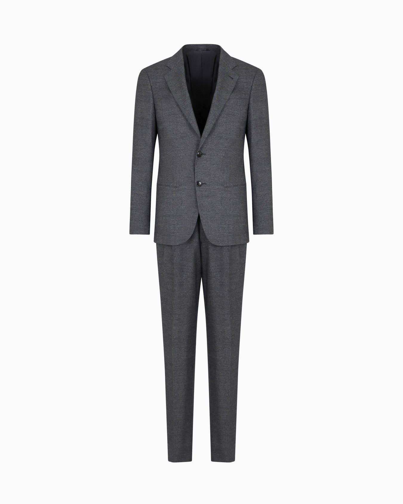 Soho Line single-breasted suit in denim-effect virgin wool and cashmere Slide 0