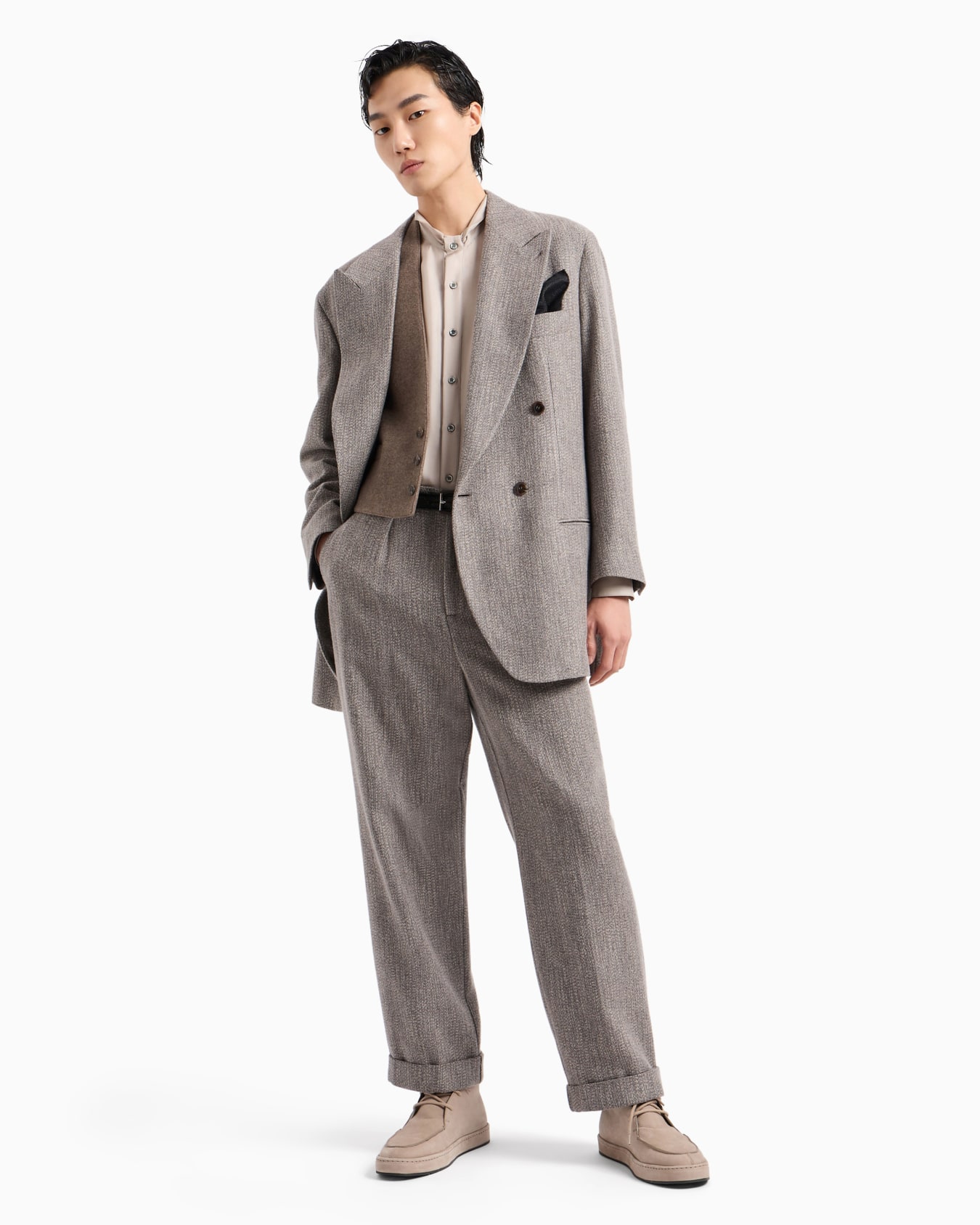 Heritage Line double-breasted jacket in a wool and viscose blend Slide 3