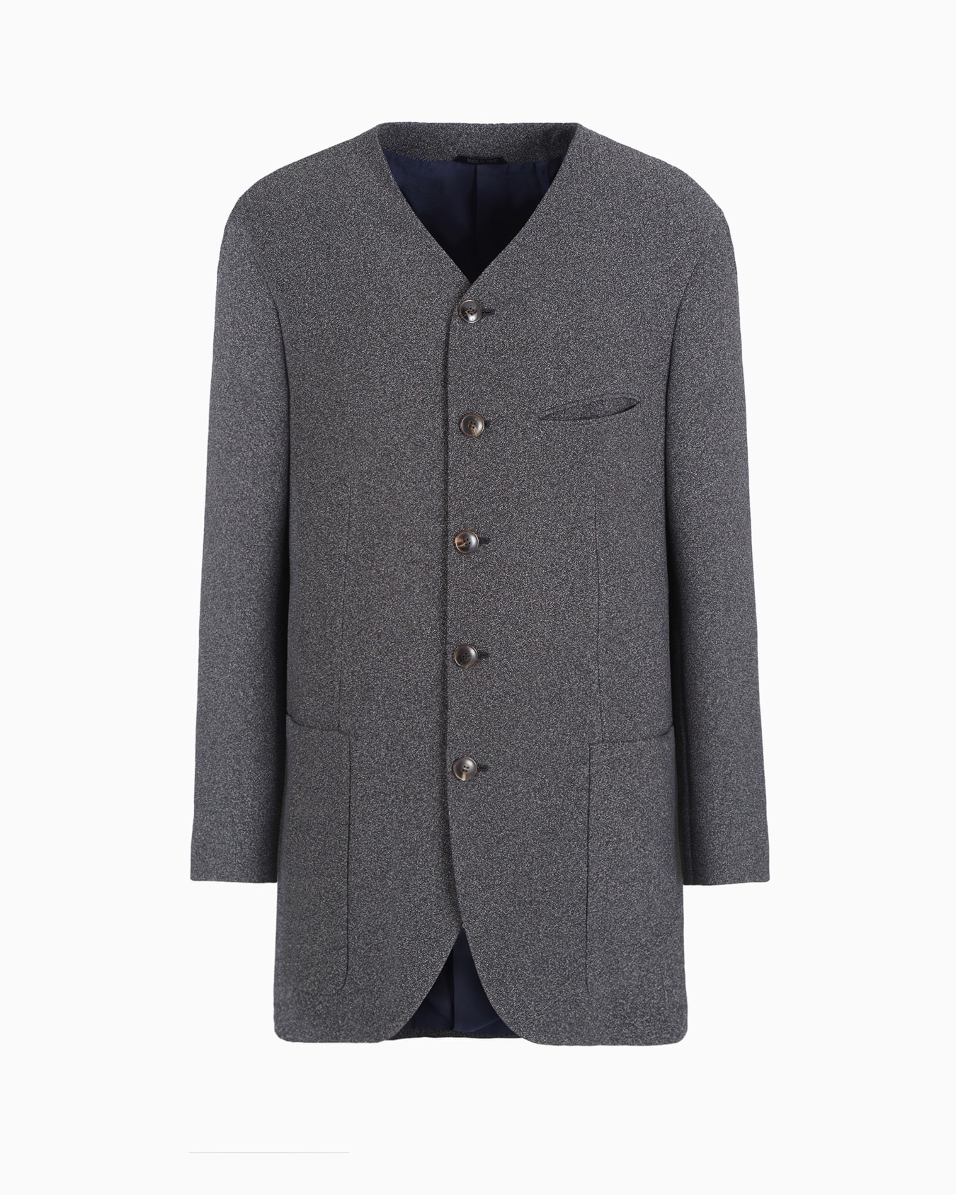 Gere line single-breasted jacket in a viscose-blend crêpe Slide 0
