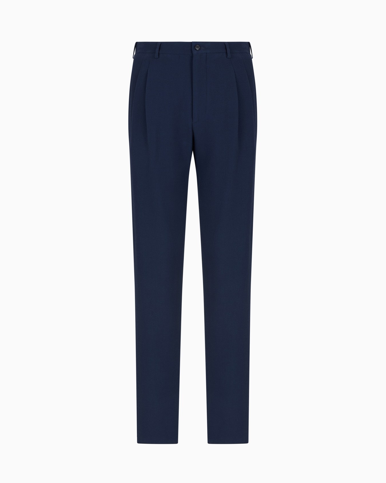 Wool seersucker double-pleat trousers Slide 0