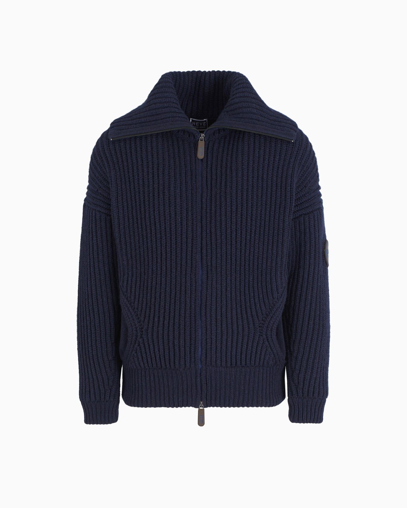 Giorgio Armani Neve ribbed cashmere jumper with zip Slide 0