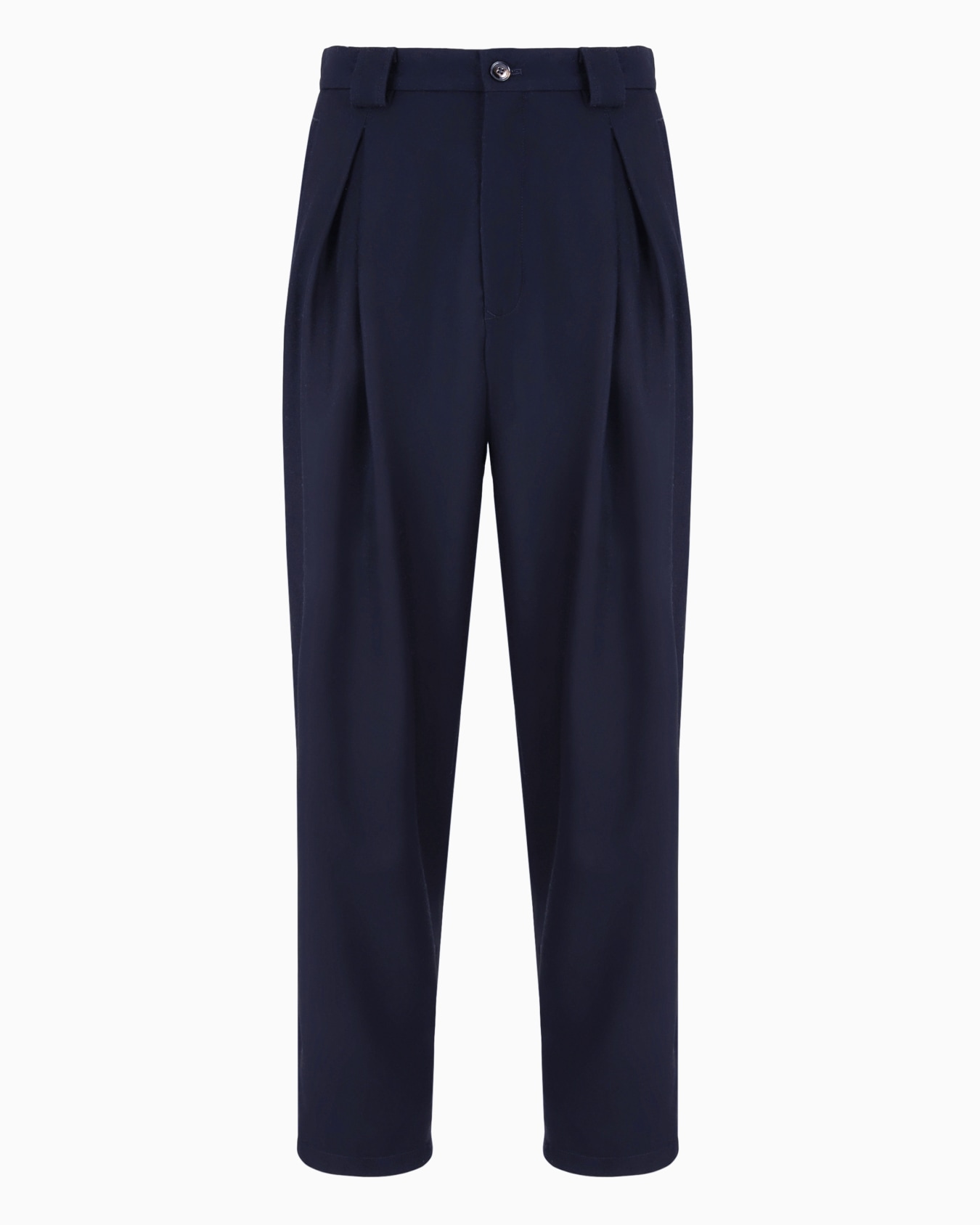 One-pleat trousers in cotton gabardine Slide 0