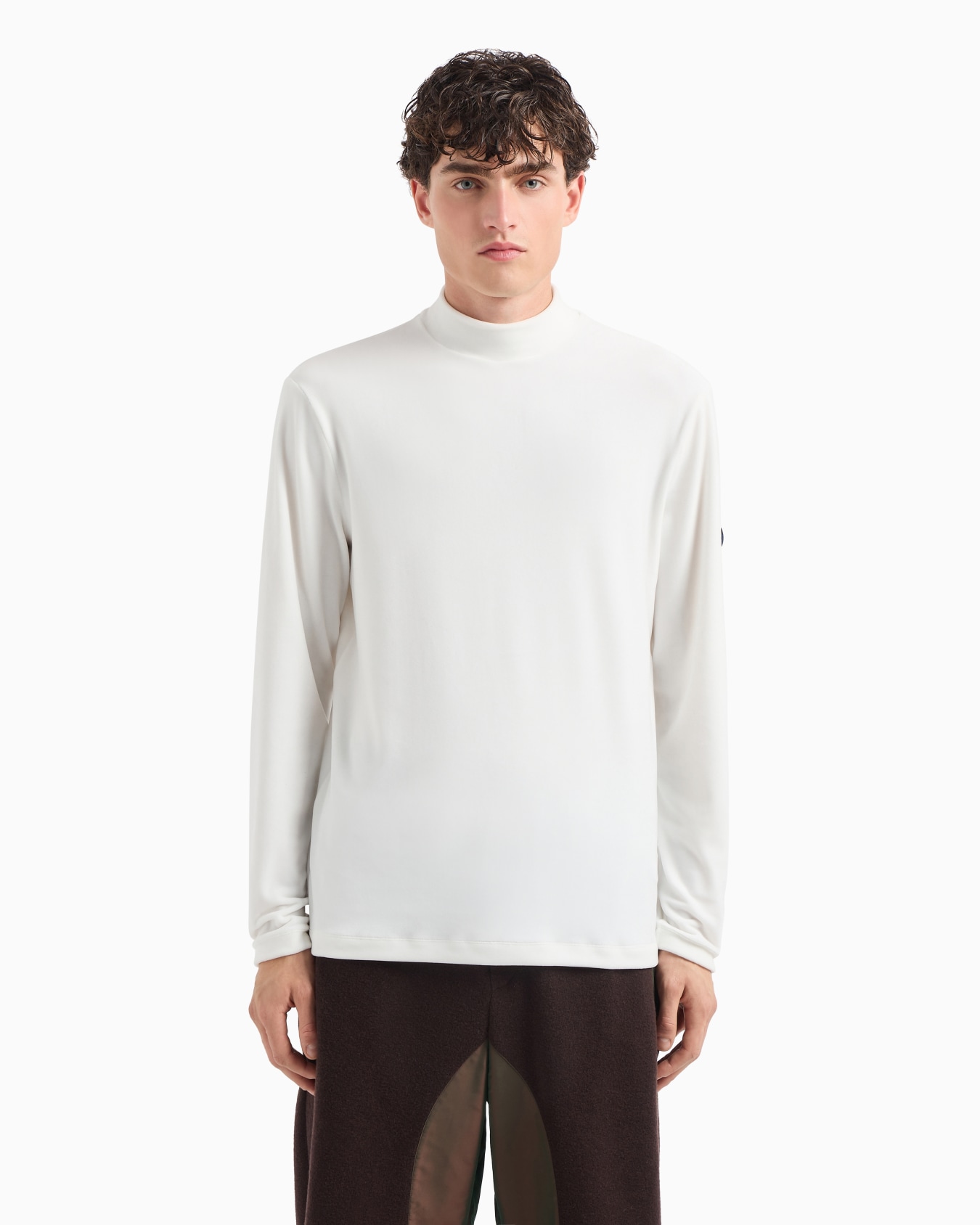 Jersey de cuello chimenea en chenilla Giorgio Armani Neve Diapositiva 1