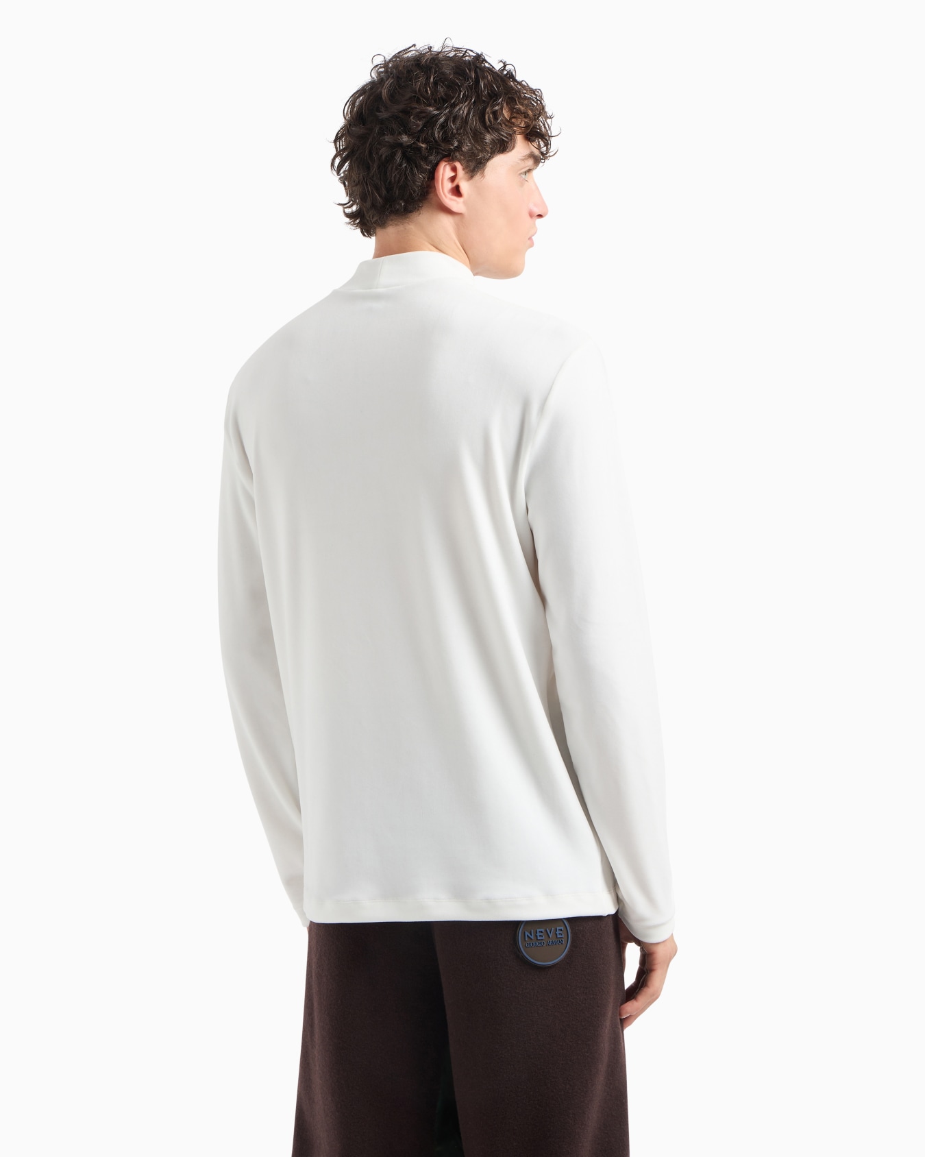 Jersey de cuello chimenea en chenilla Giorgio Armani Neve Diapositiva 2