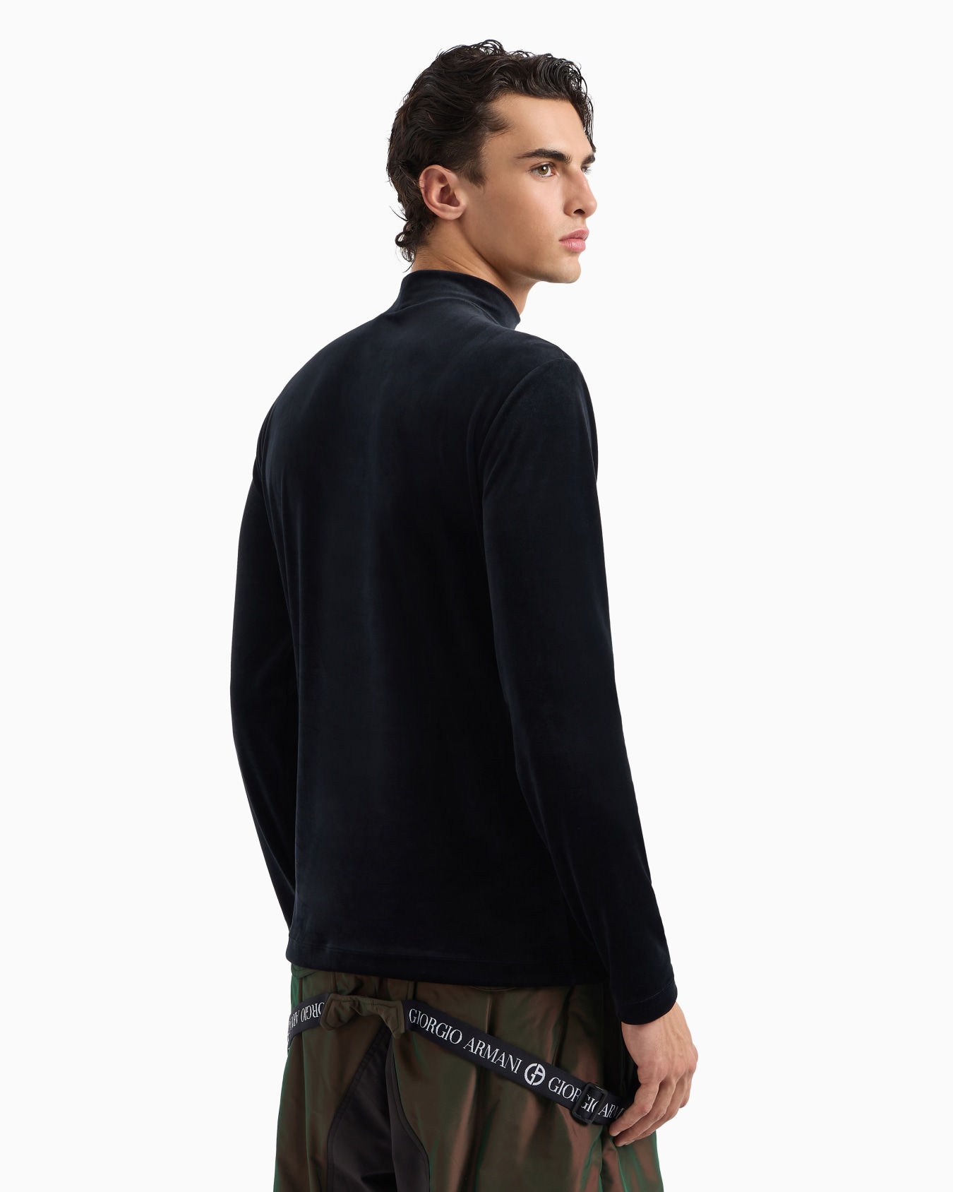 Pull à col roulé Giorgio Armani Neve en chenille Diapositive 3