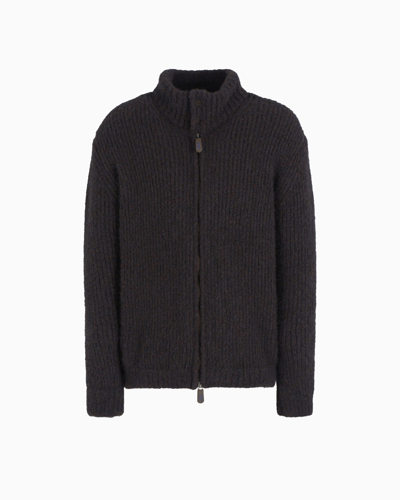 Cardigan zippé Giorgio Armani Neve en cachemire et soie Diapositive 0