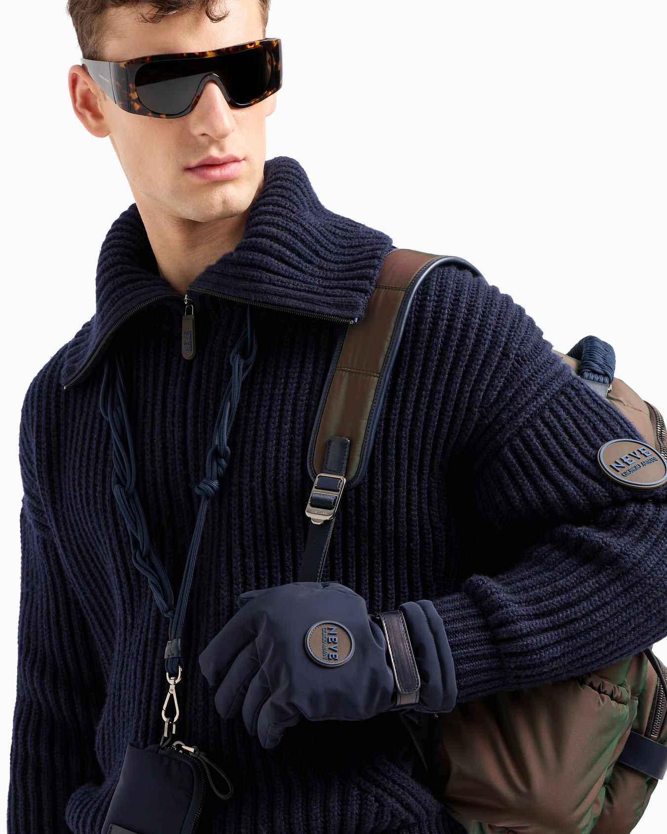 Giorgio Armani Neve Guanti in tessuto tecnico Slide 2