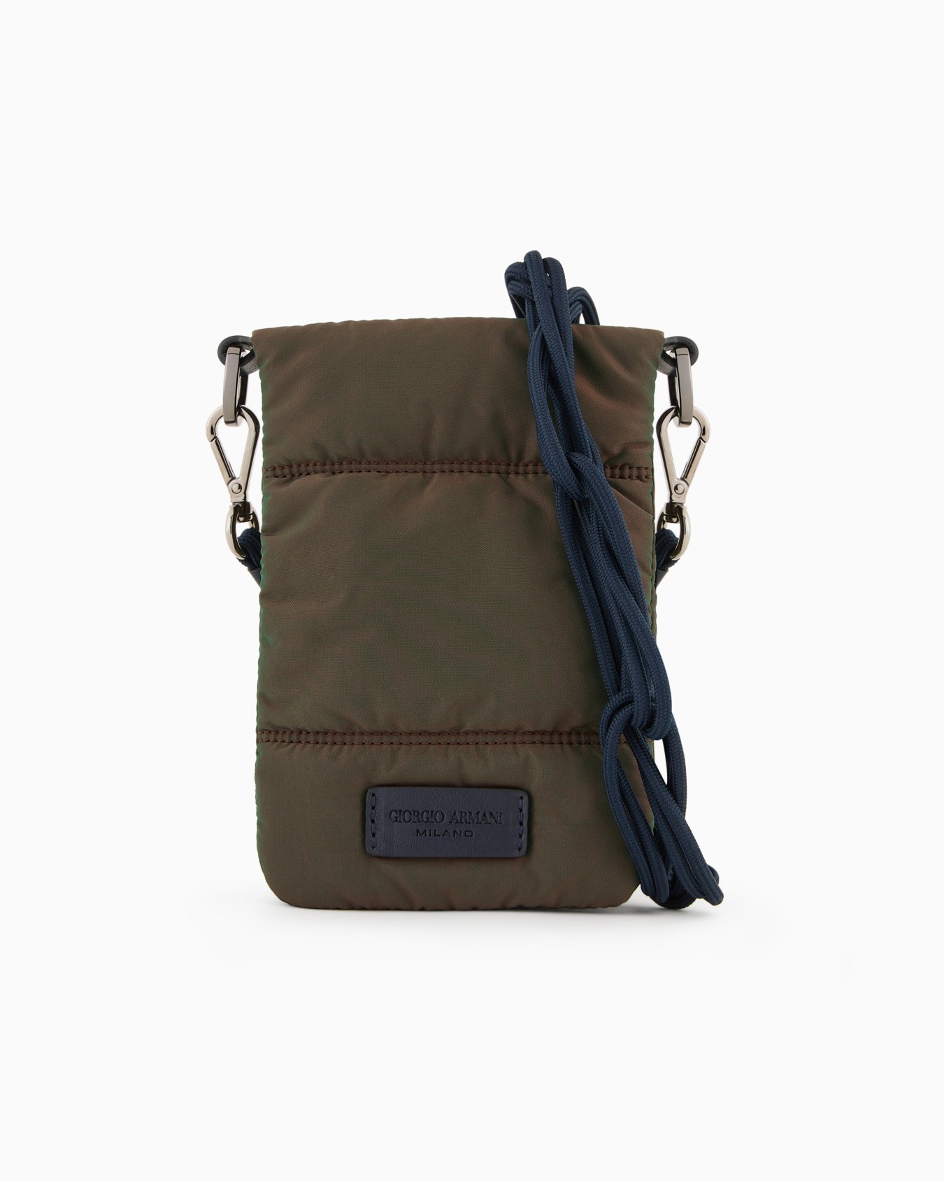 Étui pour téléphone portable Giorgio Armani Neve en nylon irisé et cuir Diapositive 0