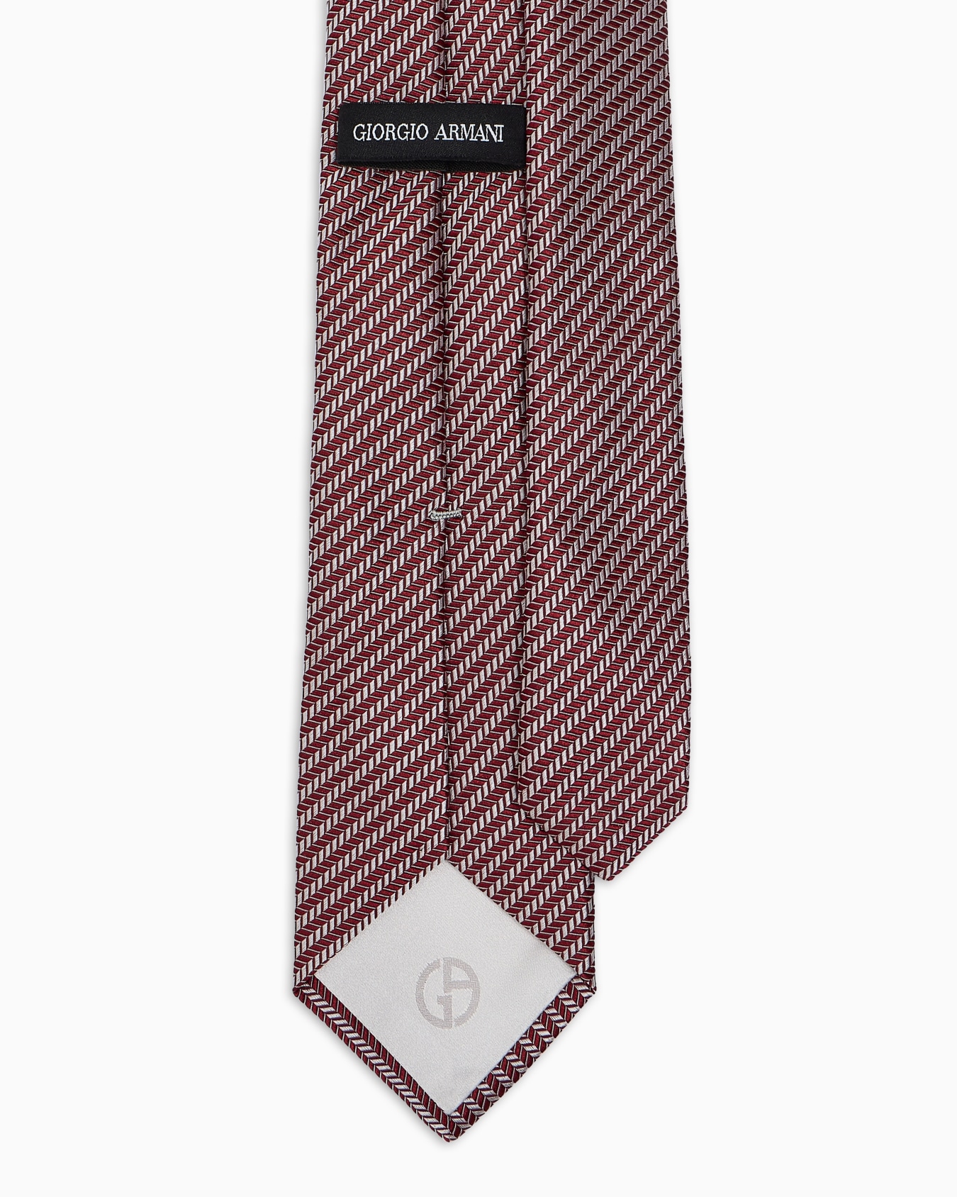 Cravate en pure soie jacquard géométrique Diapositive 1