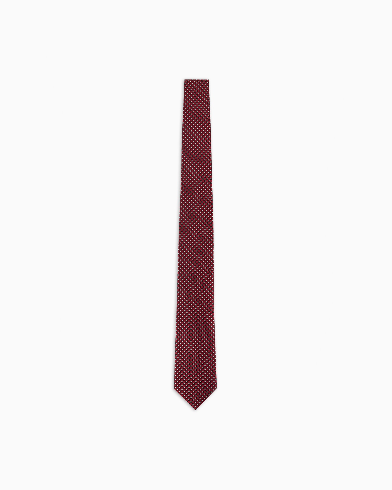 Corbata de tejido jacquard de seda pura a lunares Diapositiva 0