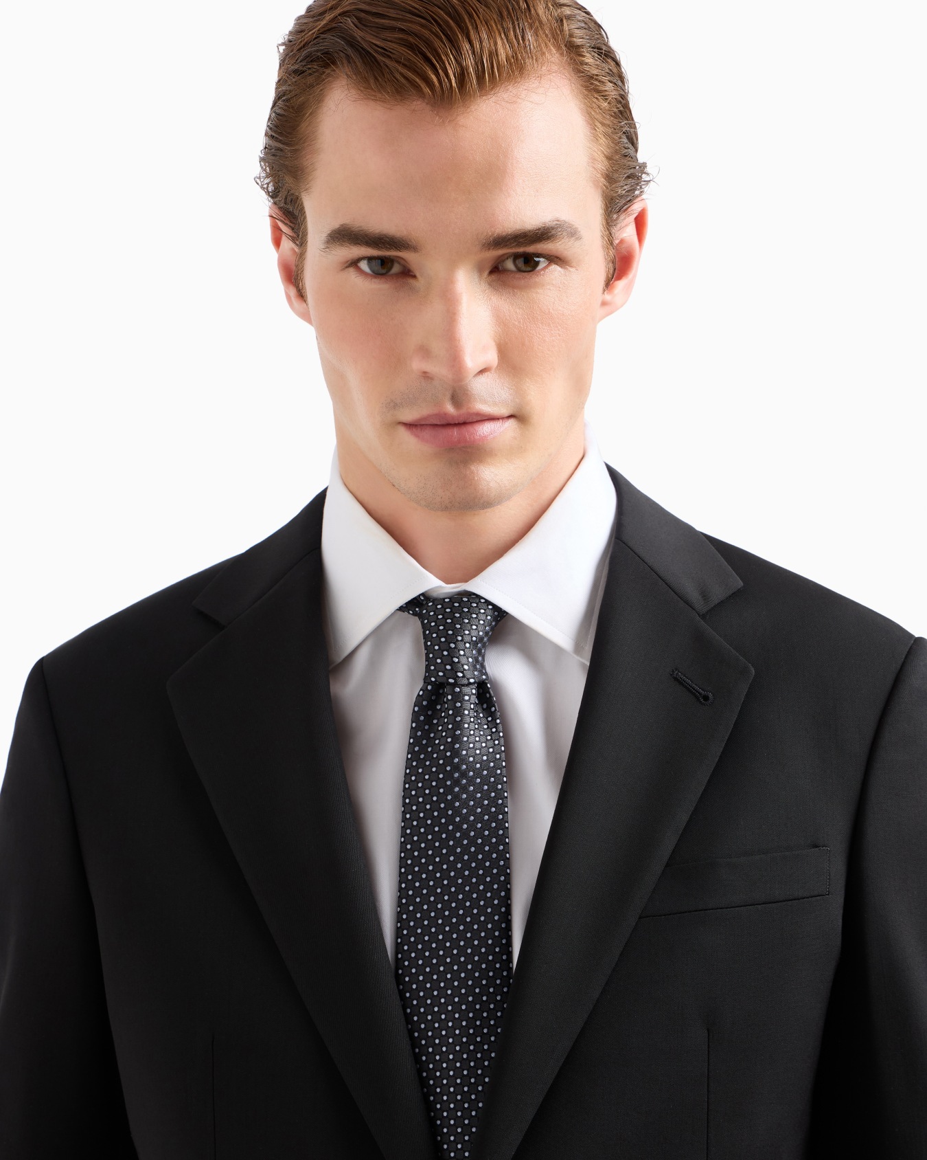 Pure silk polka-dot jacquard tie Slide 2