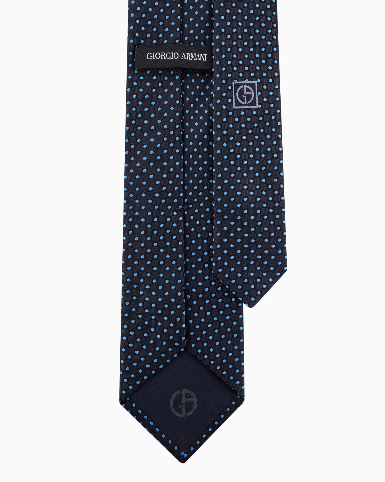 Cravate en pure soie jacquard à pois Diapositive 1