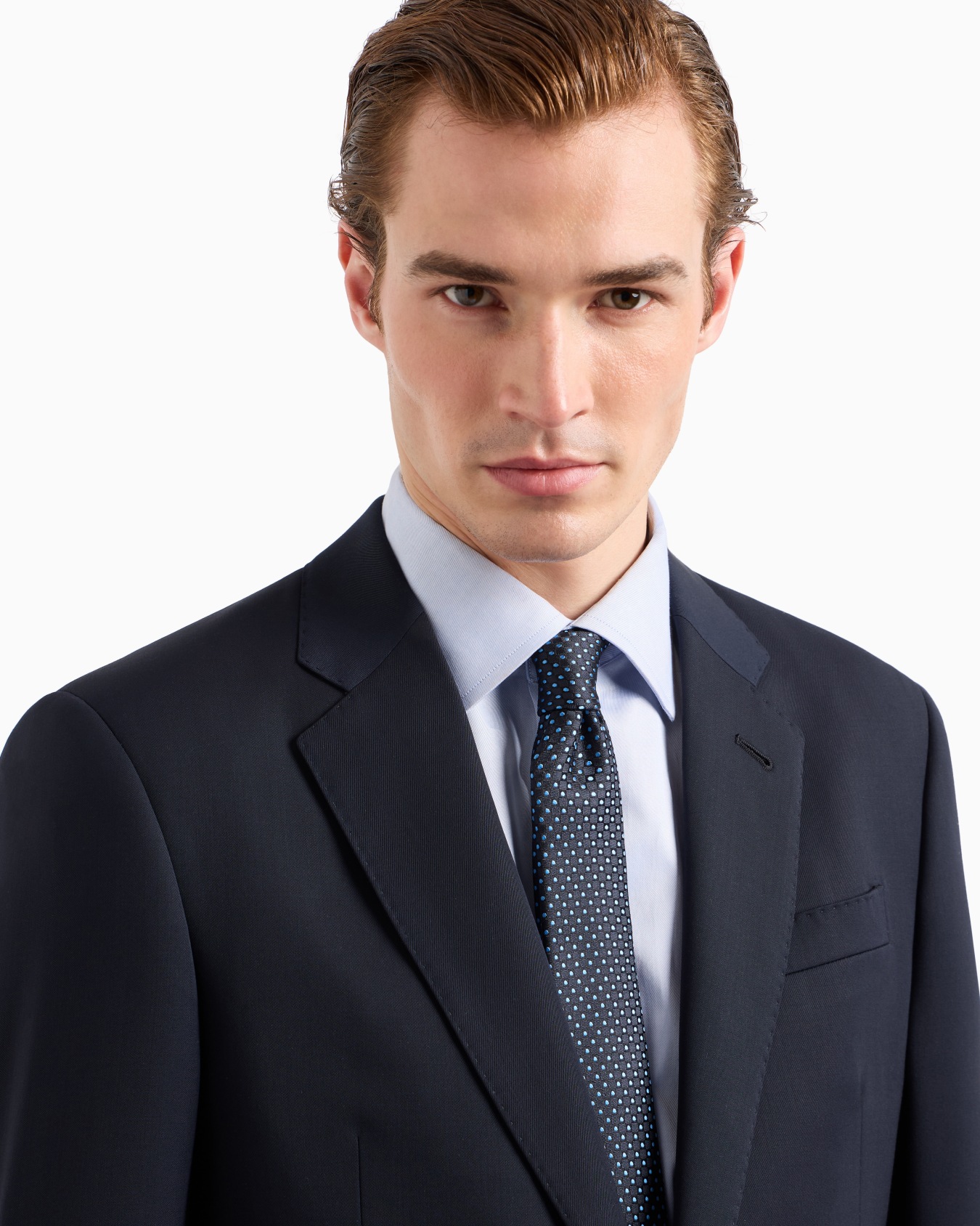 Cravate en pure soie jacquard à pois Diapositive 2