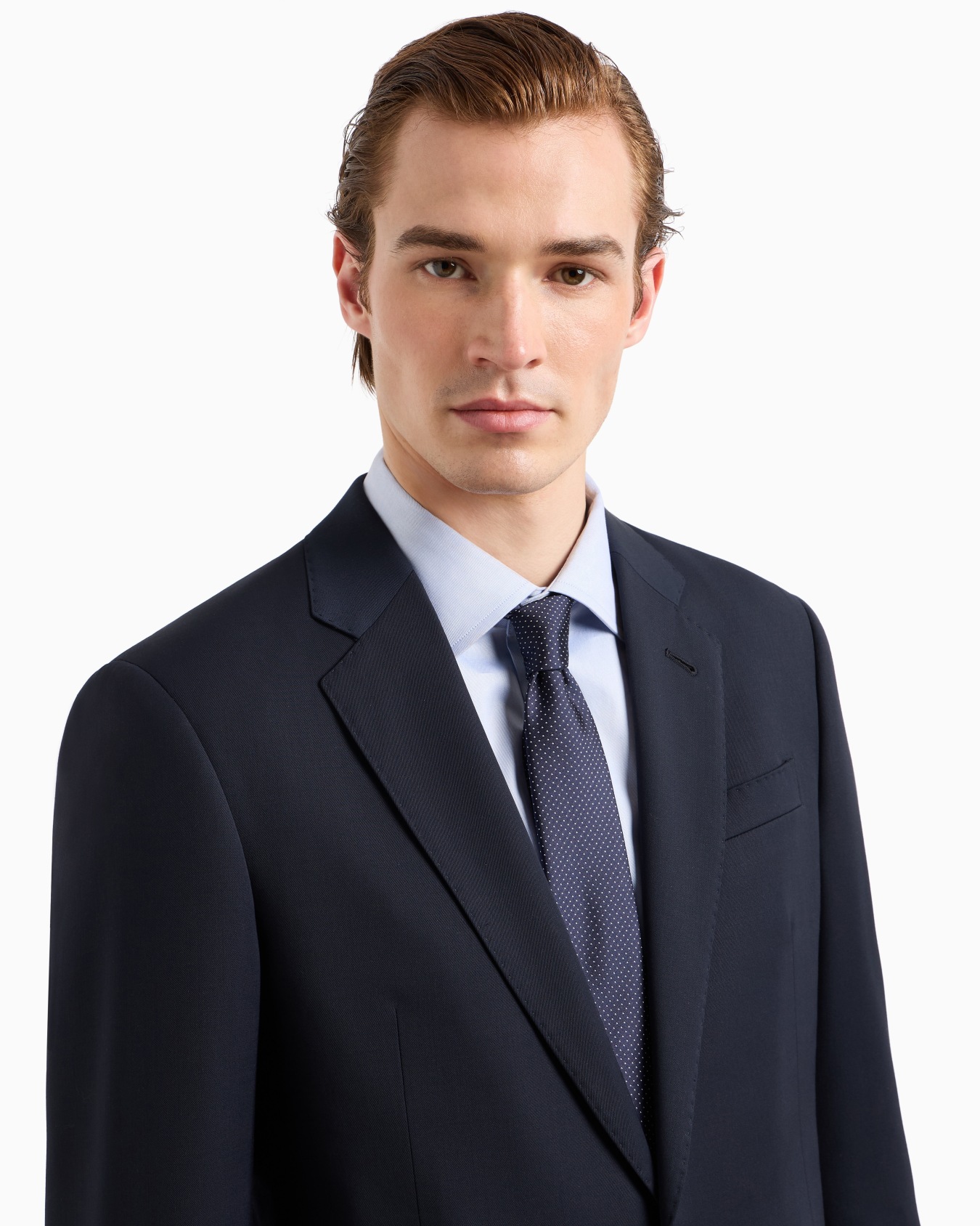 Corbata de seda pura con microlunares en tejido jacquard Diapositiva 2