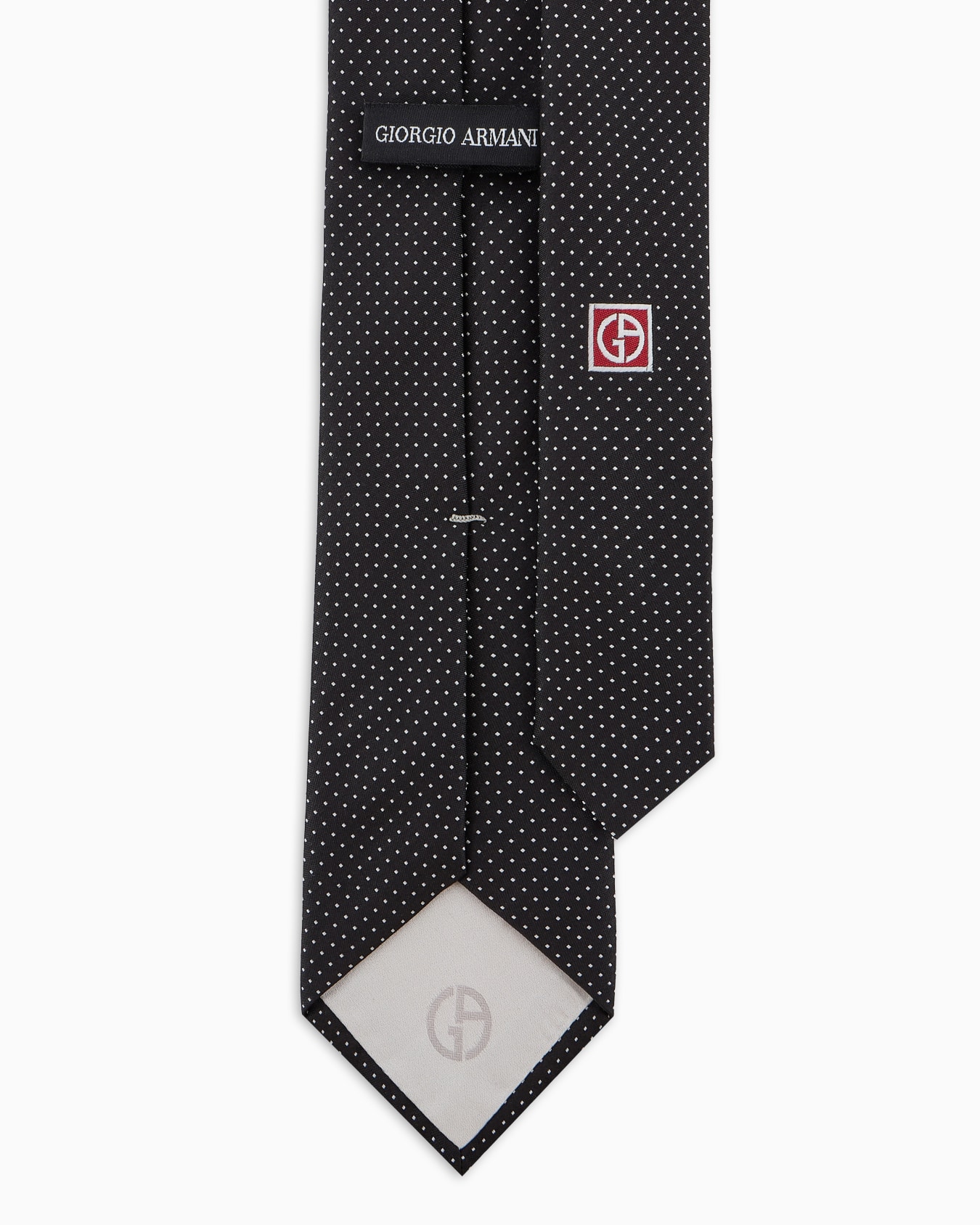 Corbata de seda pura con microlunares en tejido jacquard Diapositiva 1