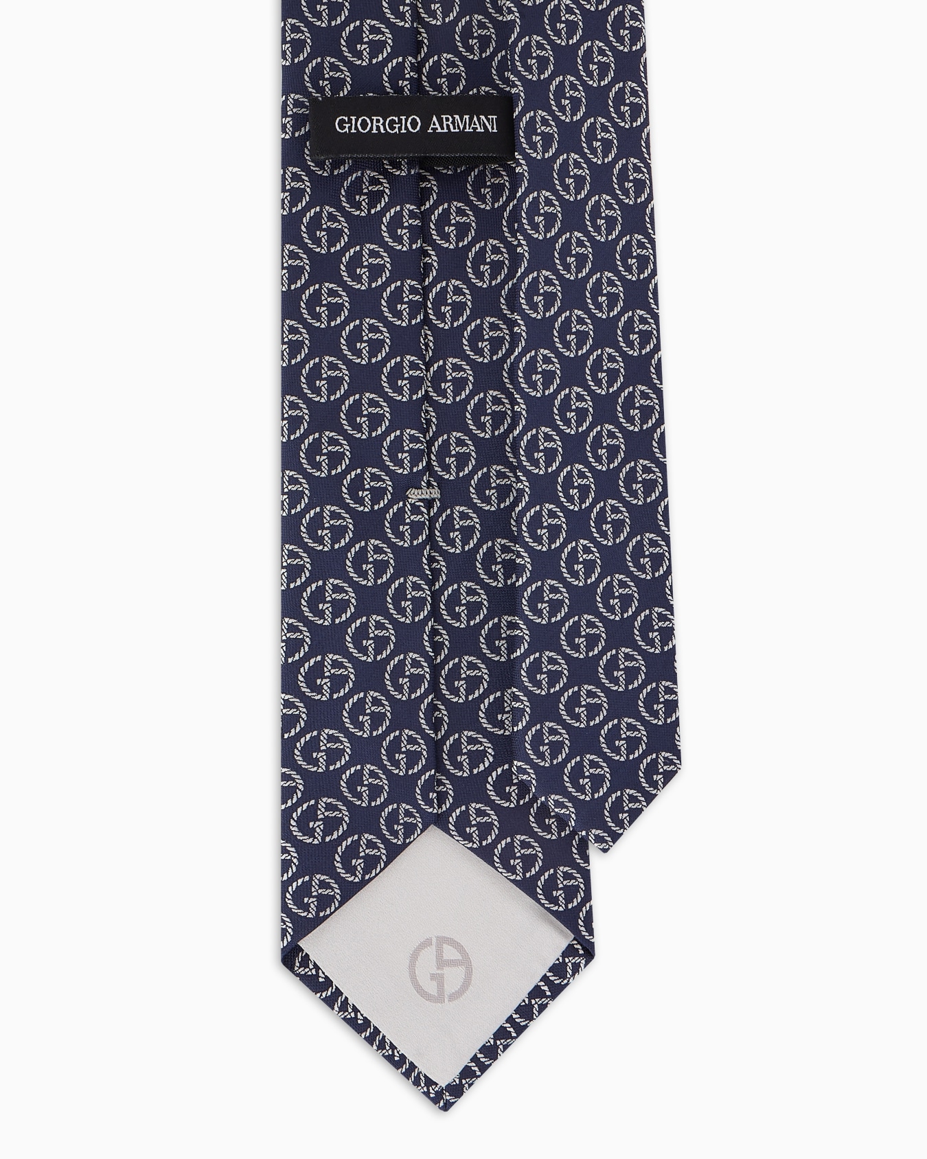 Cravatta in pura seta jacquard monogram Slide 1