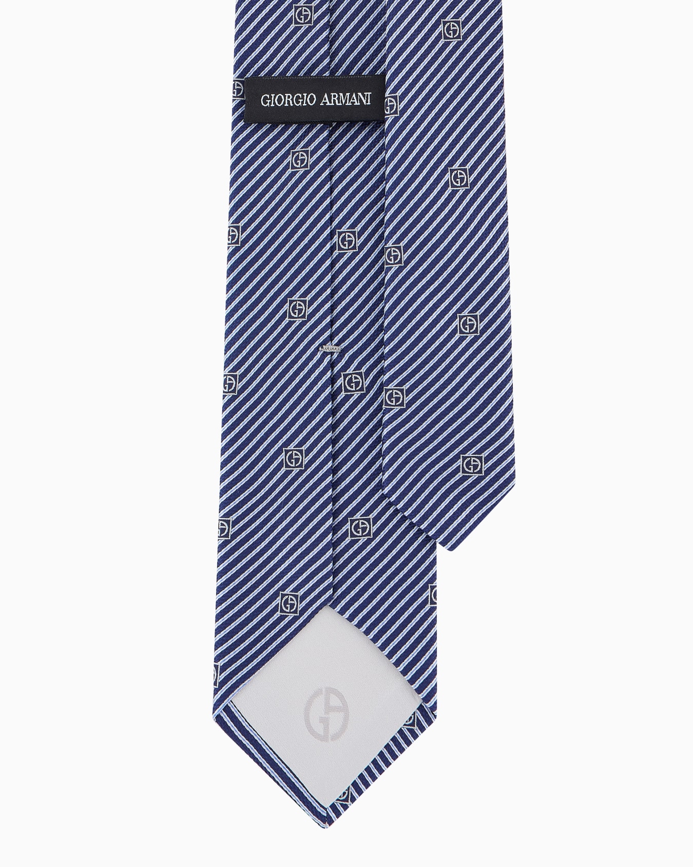 Pure silk tie with jacquard stripes Slide 1