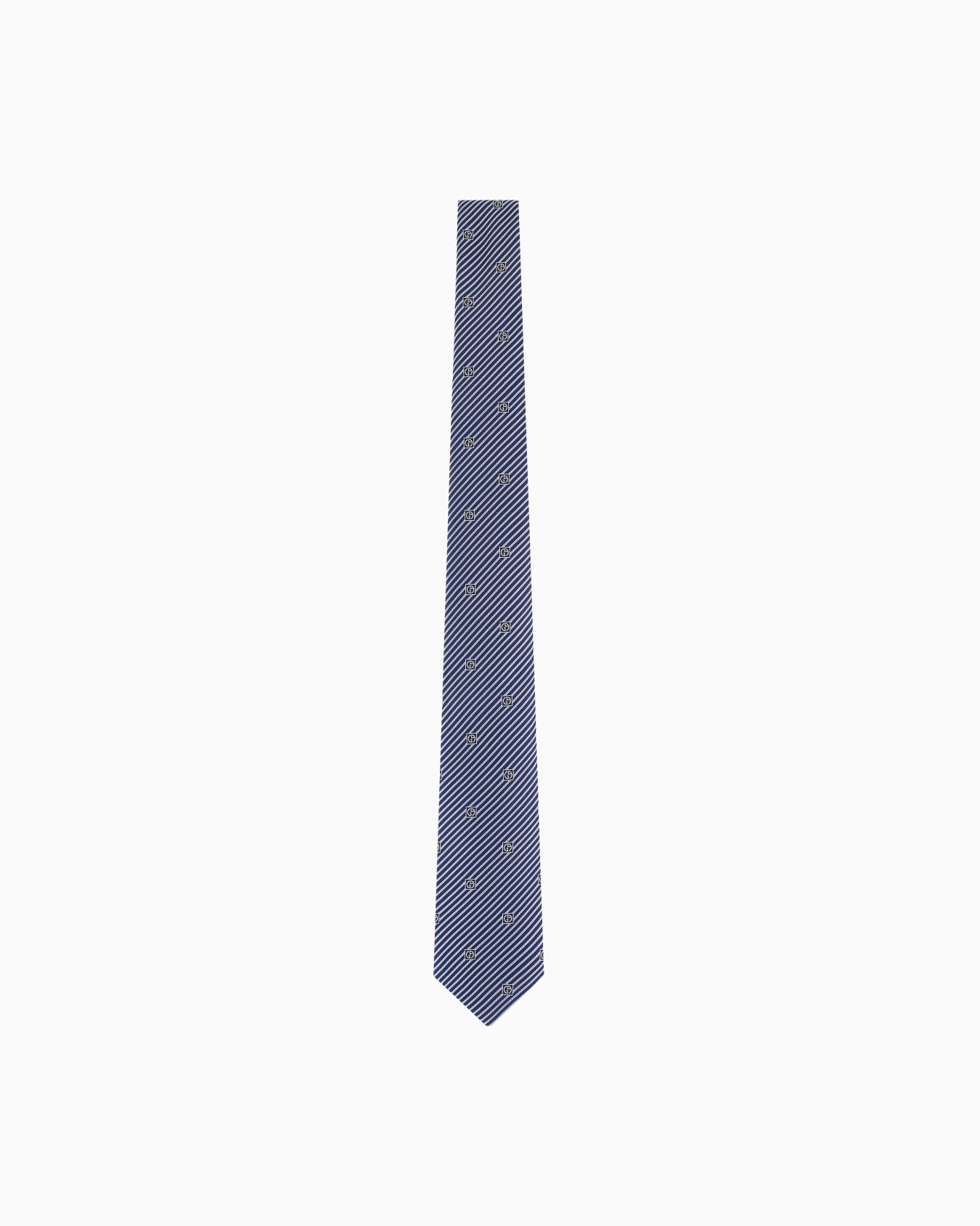 Pure silk tie with jacquard stripes Slide 0