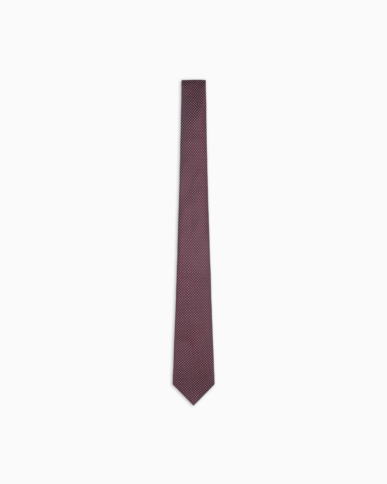 Silk tie with jacquard micro-pattern Slide 0