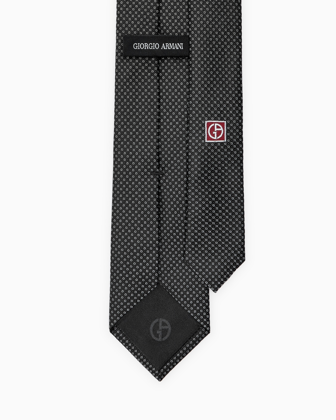Krawatte aus Seide, gefertigt aus Jacquard-Stoff mit Mikromuster Folie 1