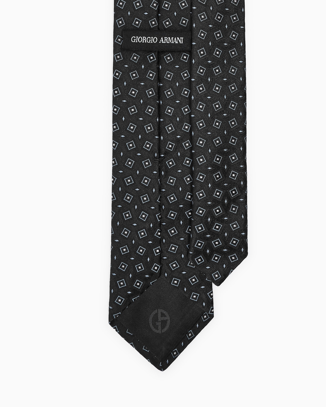 Krawatte aus Seiden-Jacquard mit geometrischem Muster Folie 1