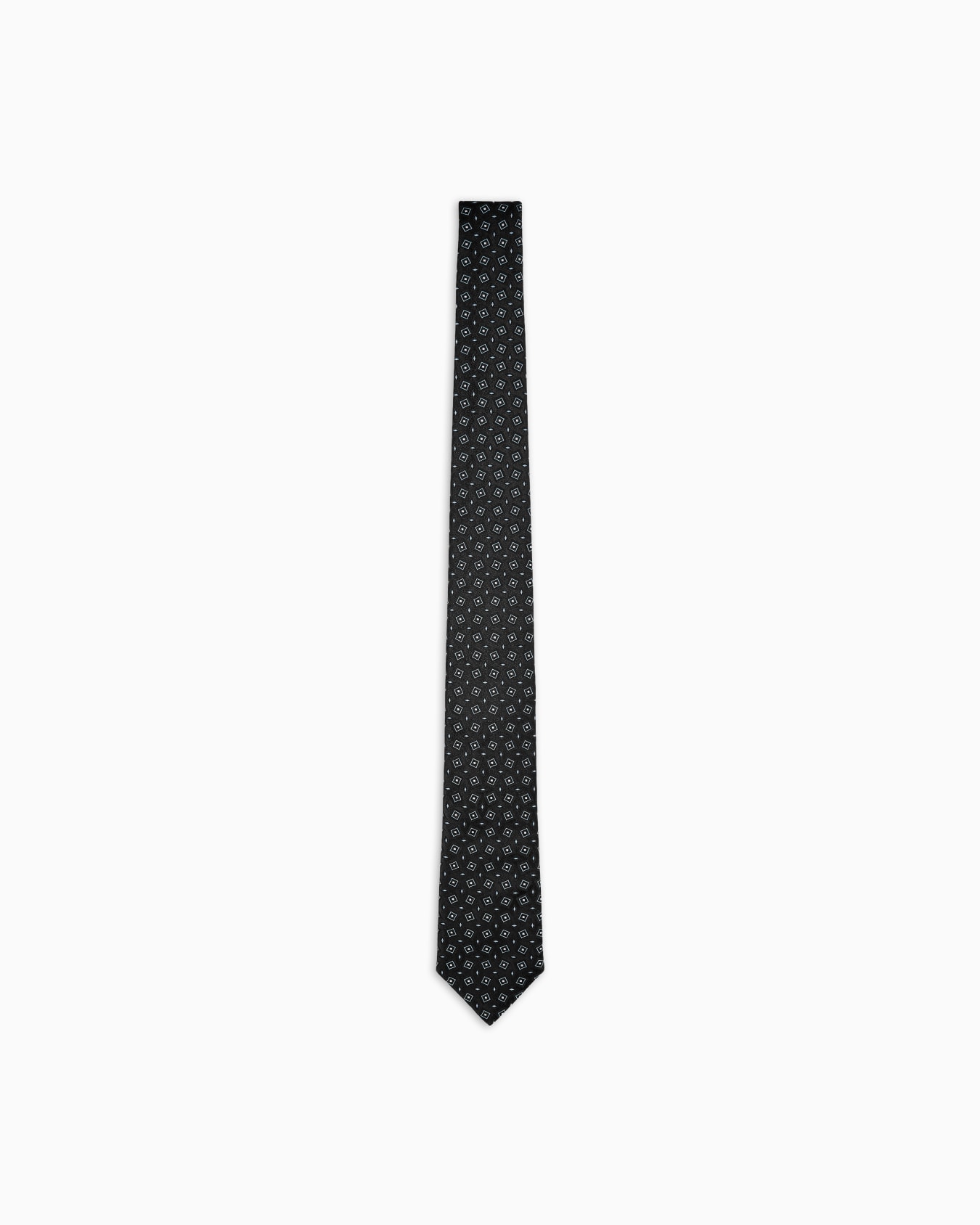 Krawatte aus Seiden-Jacquard mit geometrischem Muster Folie 0
