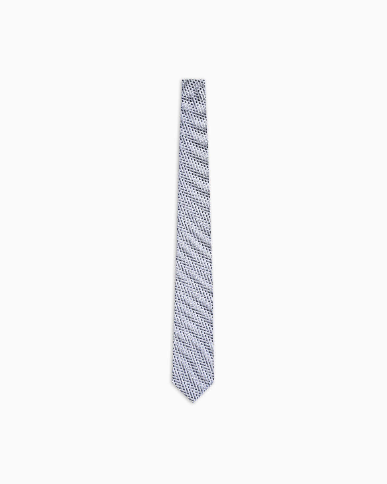 Silk tie with geometric jacquard motif Slide 0