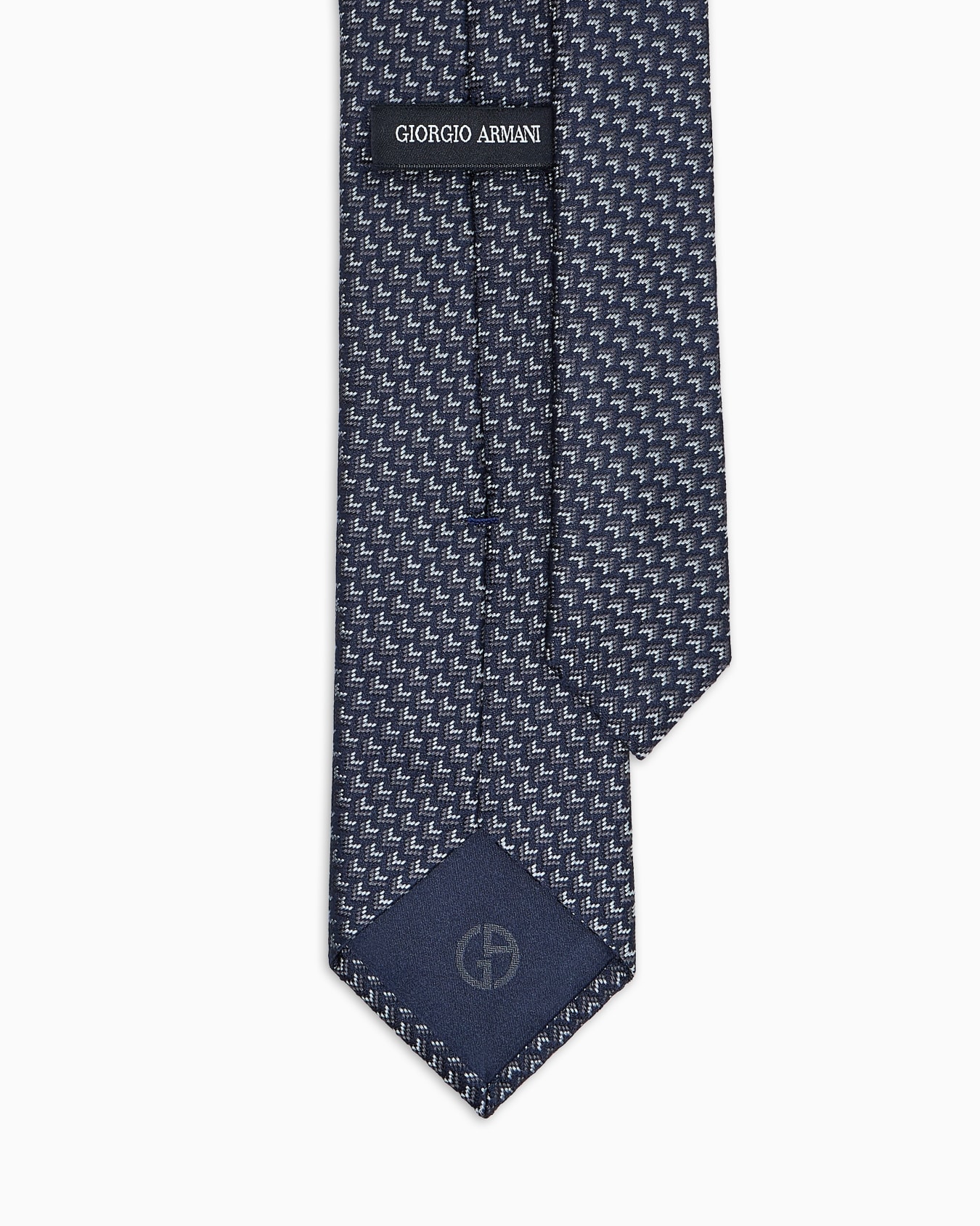 Cravate en soie jacquard géométrique Diapositive 1