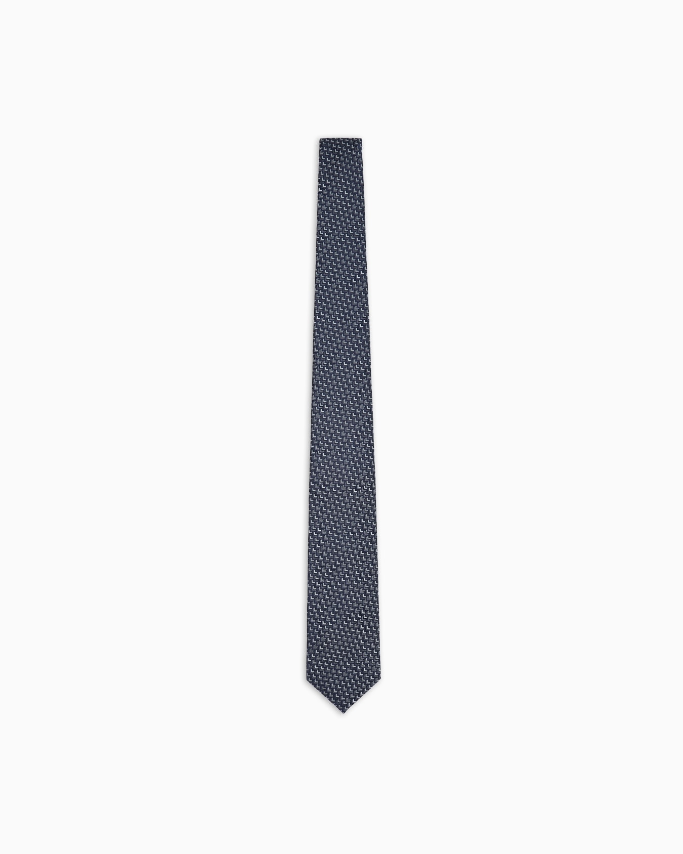 Cravate en soie jacquard géométrique Diapositive 0
