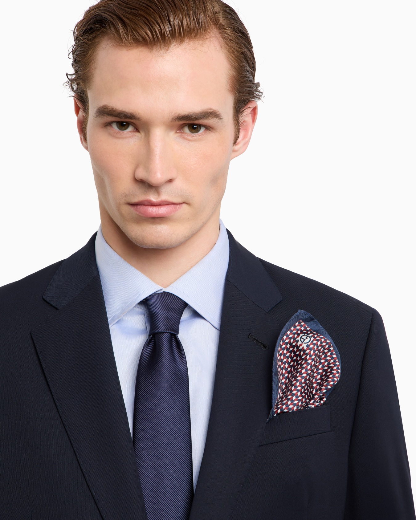 Printed silk pocket square Slide 2