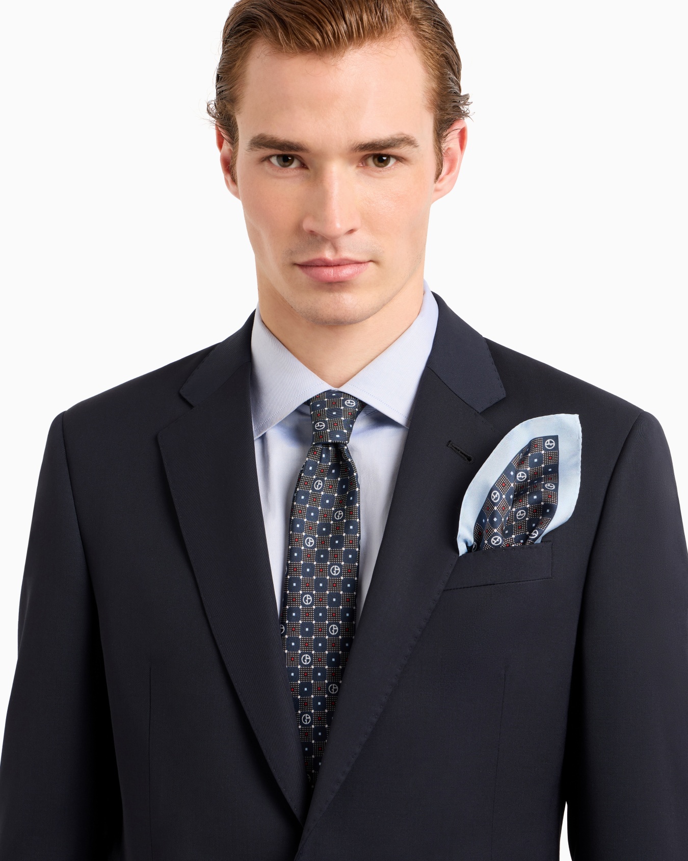Printed silk pocket square Slide 2