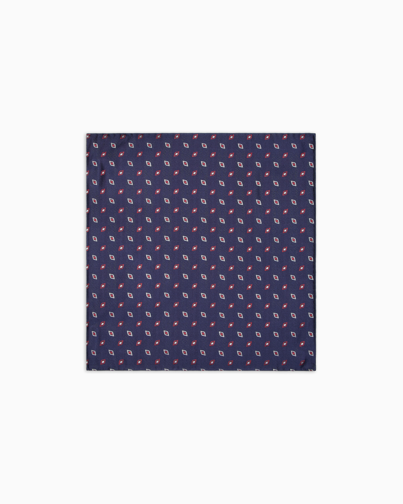 Geometric silk jacquard pocket square Slide 0