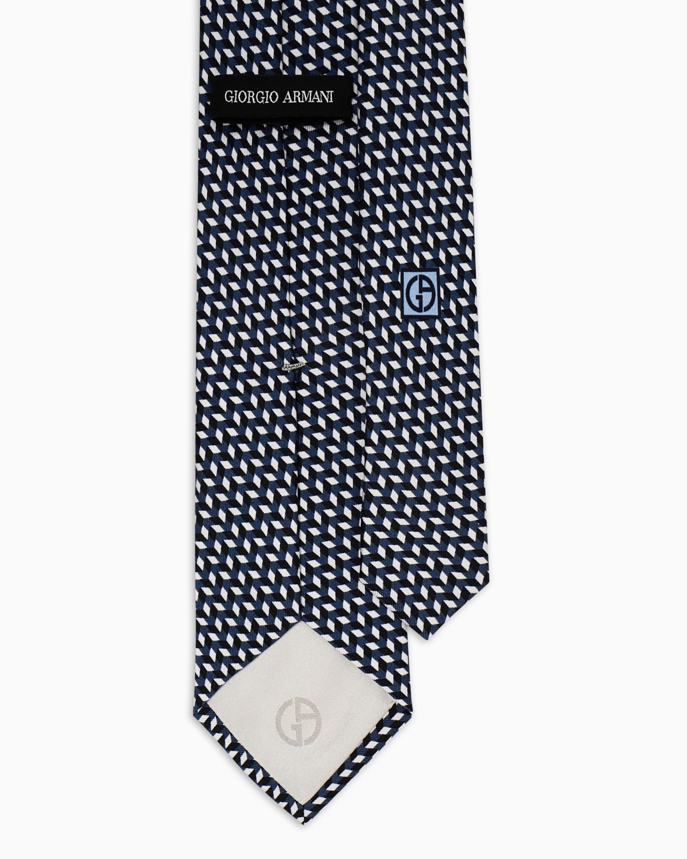 Printed silk tie Slide 1