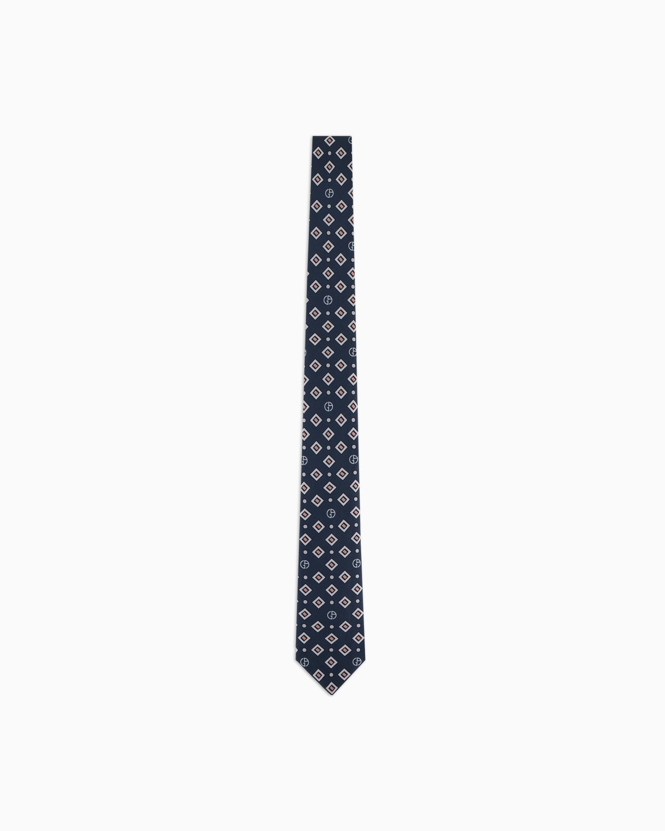 Printed silk tie Slide 0