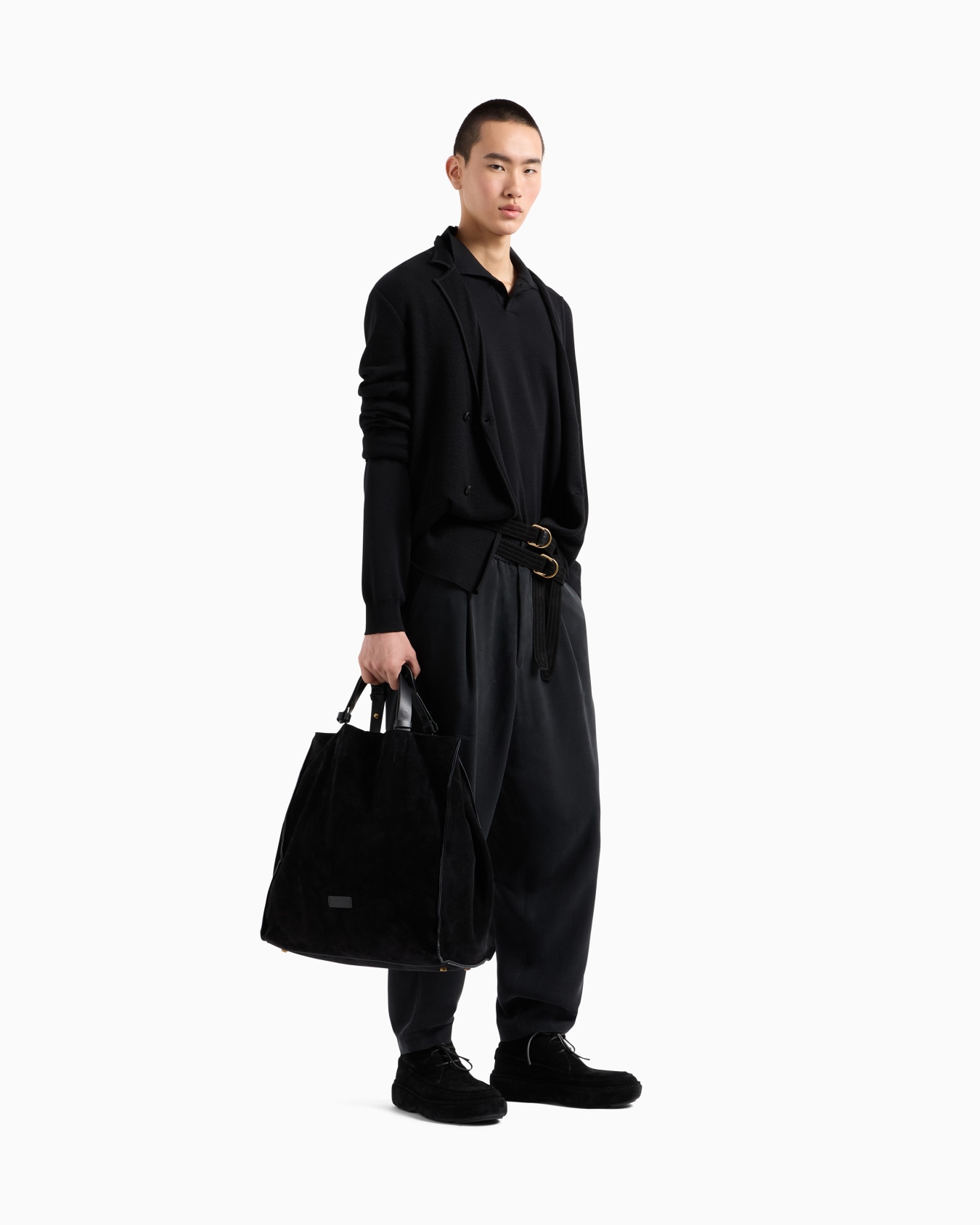Suede and leather shopper Slide 5