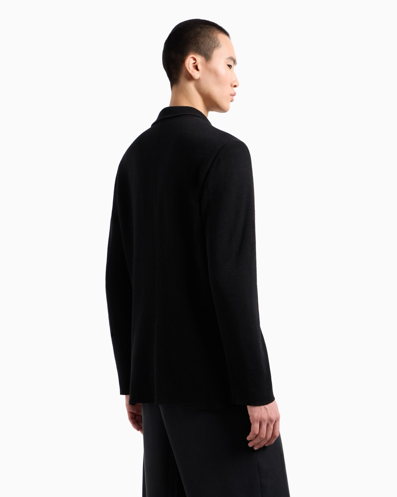 Double-breasted jacket in virgin wool and cashmere Slide 2
